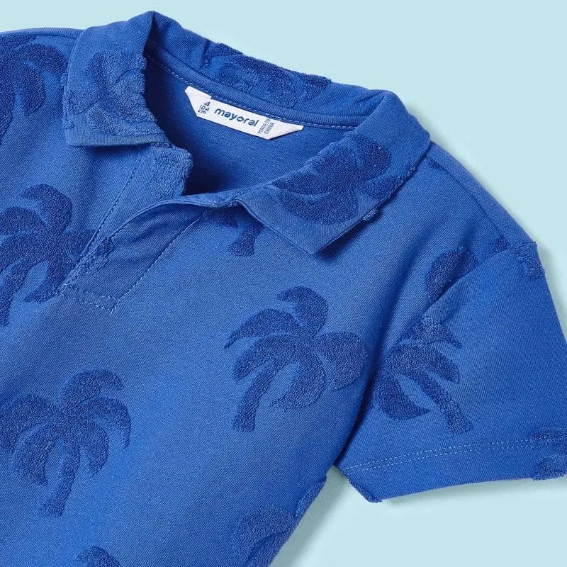 Mayoral Blue Palm Tree Polo