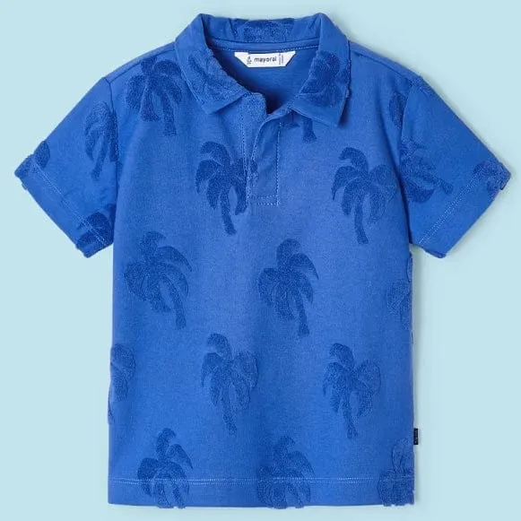 Mayoral Blue Palm Tree Polo
