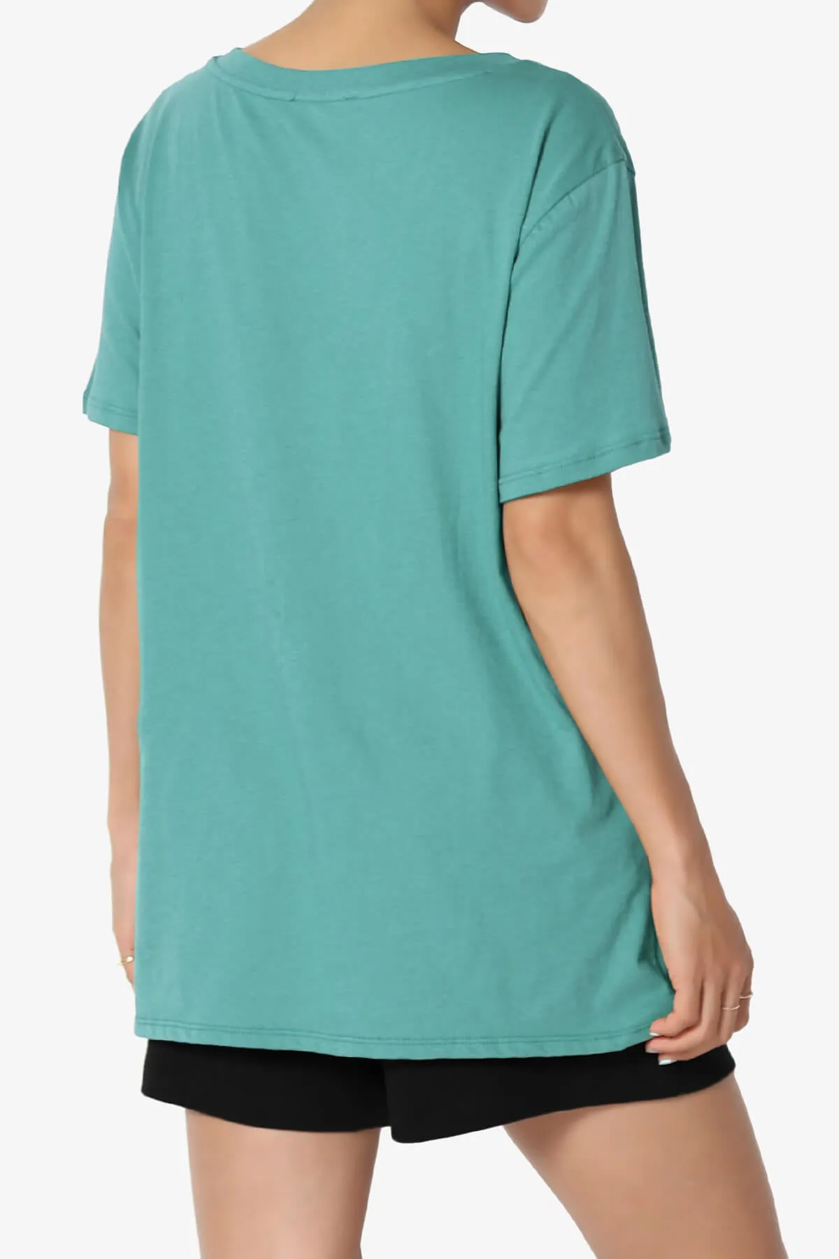 Mayra V-Neck Cotton Boyfriend Tee PLUS