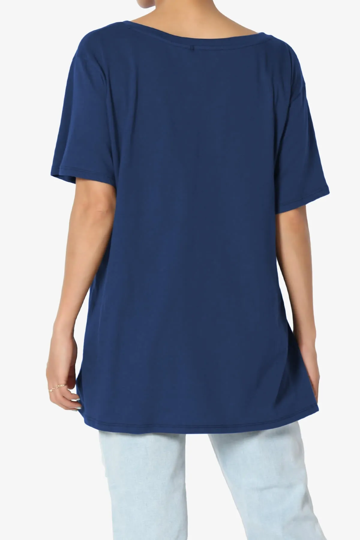 Mayra V-Neck Cotton Boyfriend Tee PLUS