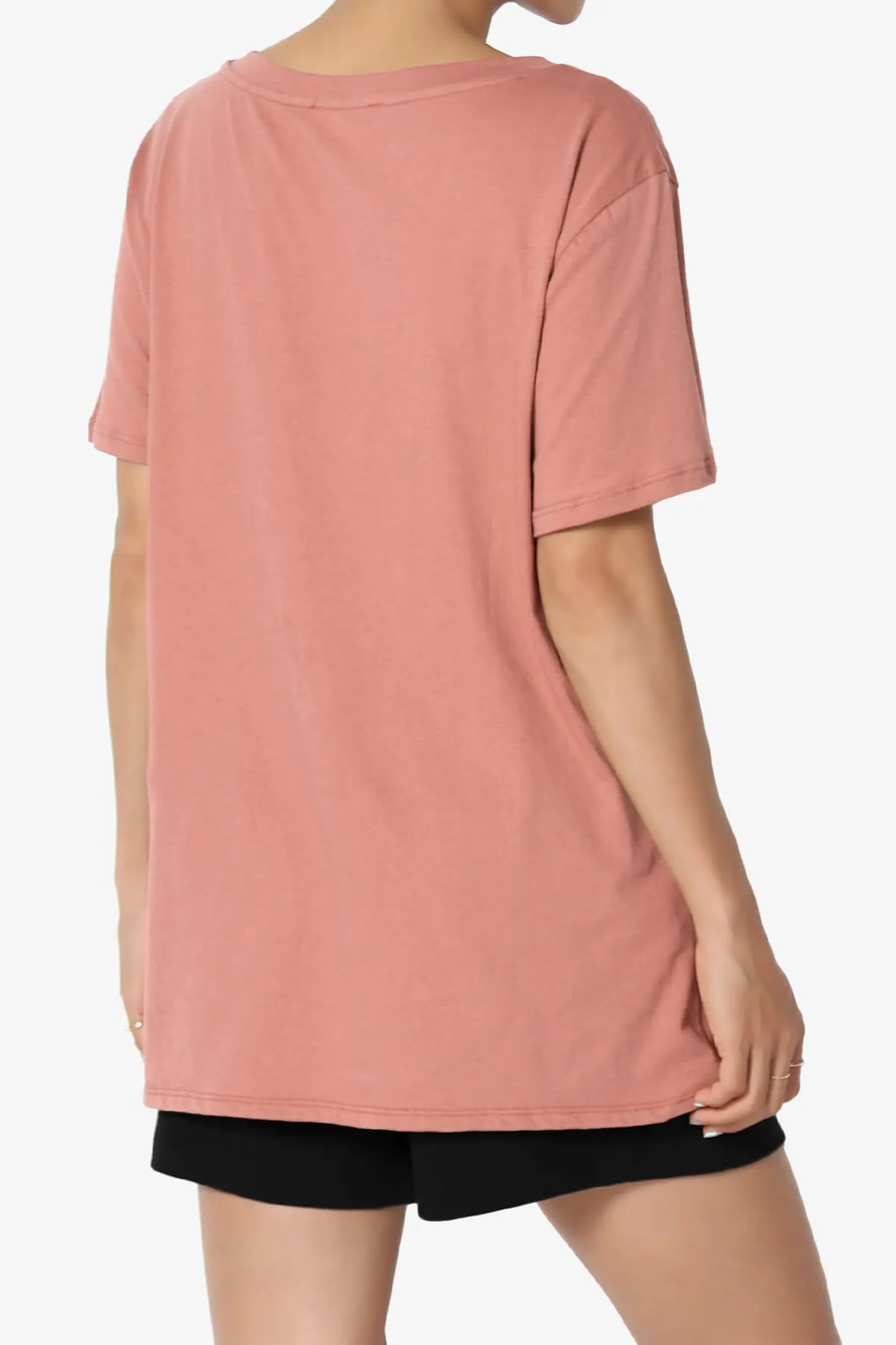 Mayra V-Neck Cotton Boyfriend Tee PLUS