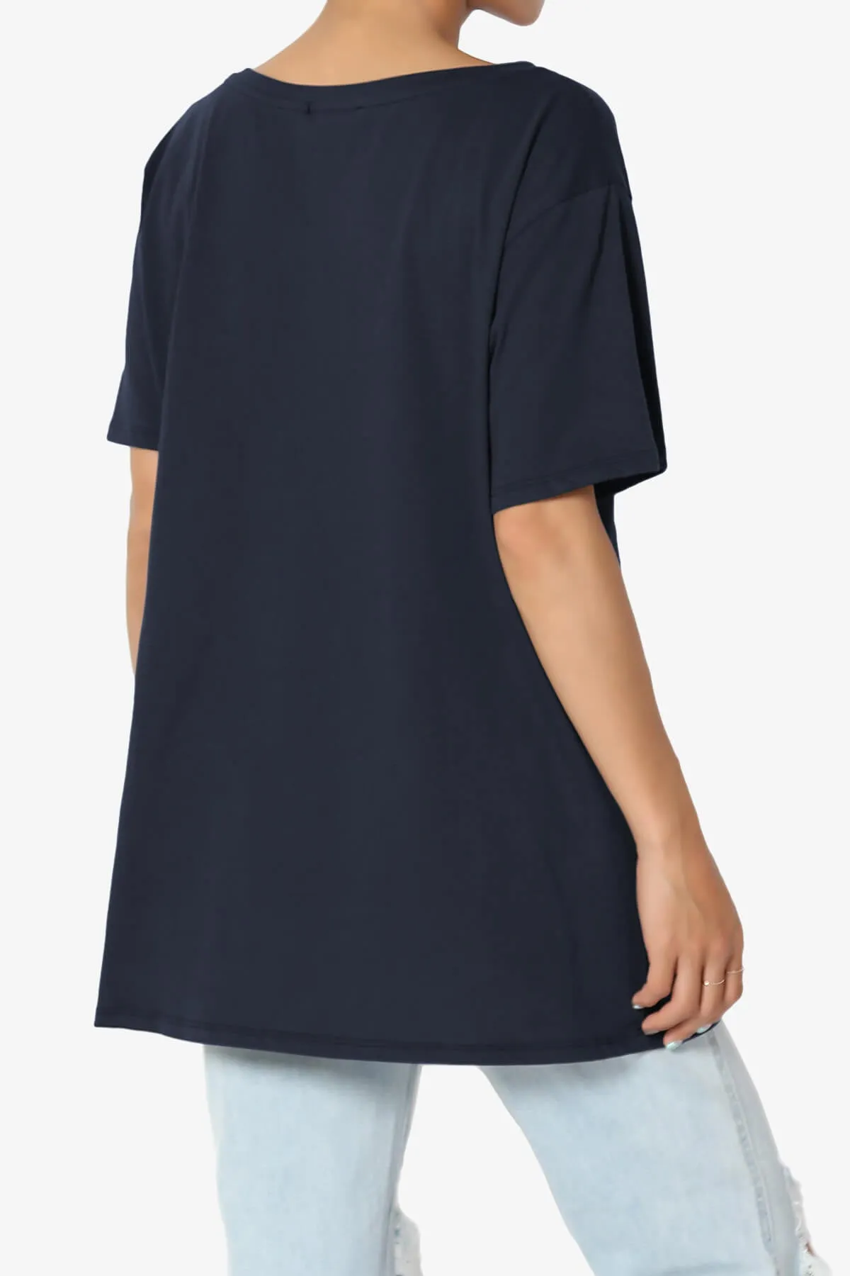 Mayra V-Neck Cotton Boyfriend Tee PLUS