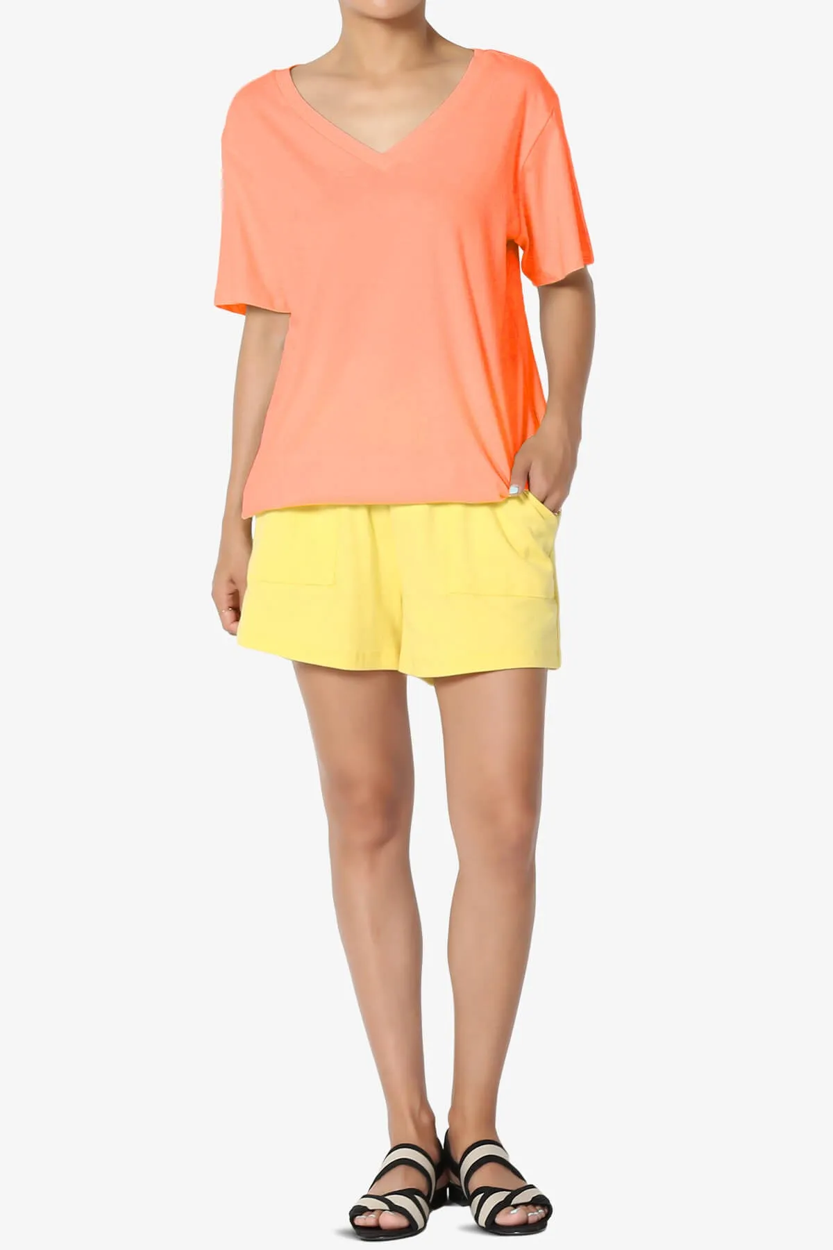 Mayra V-Neck Cotton Boyfriend Tee PLUS