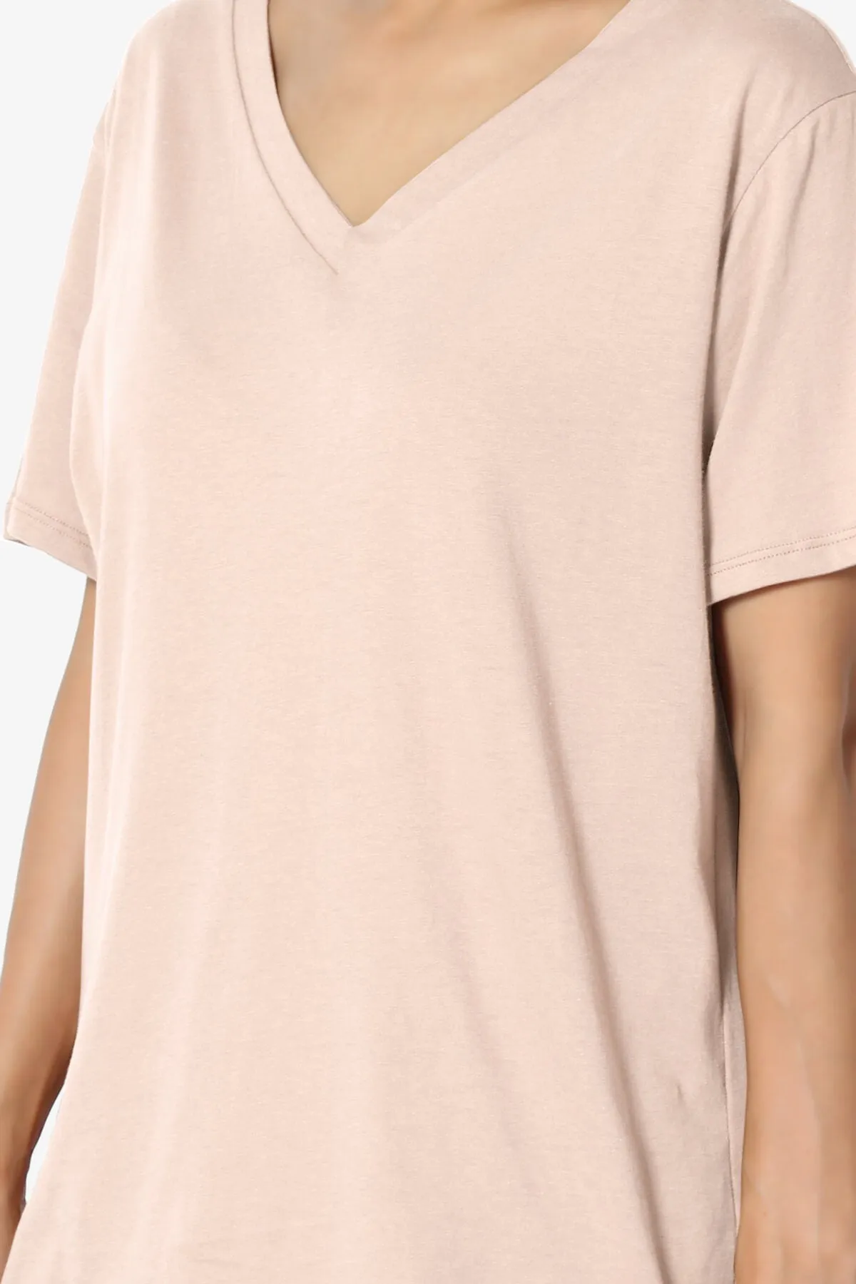 Mayra V-Neck Cotton Boyfriend Tee PLUS