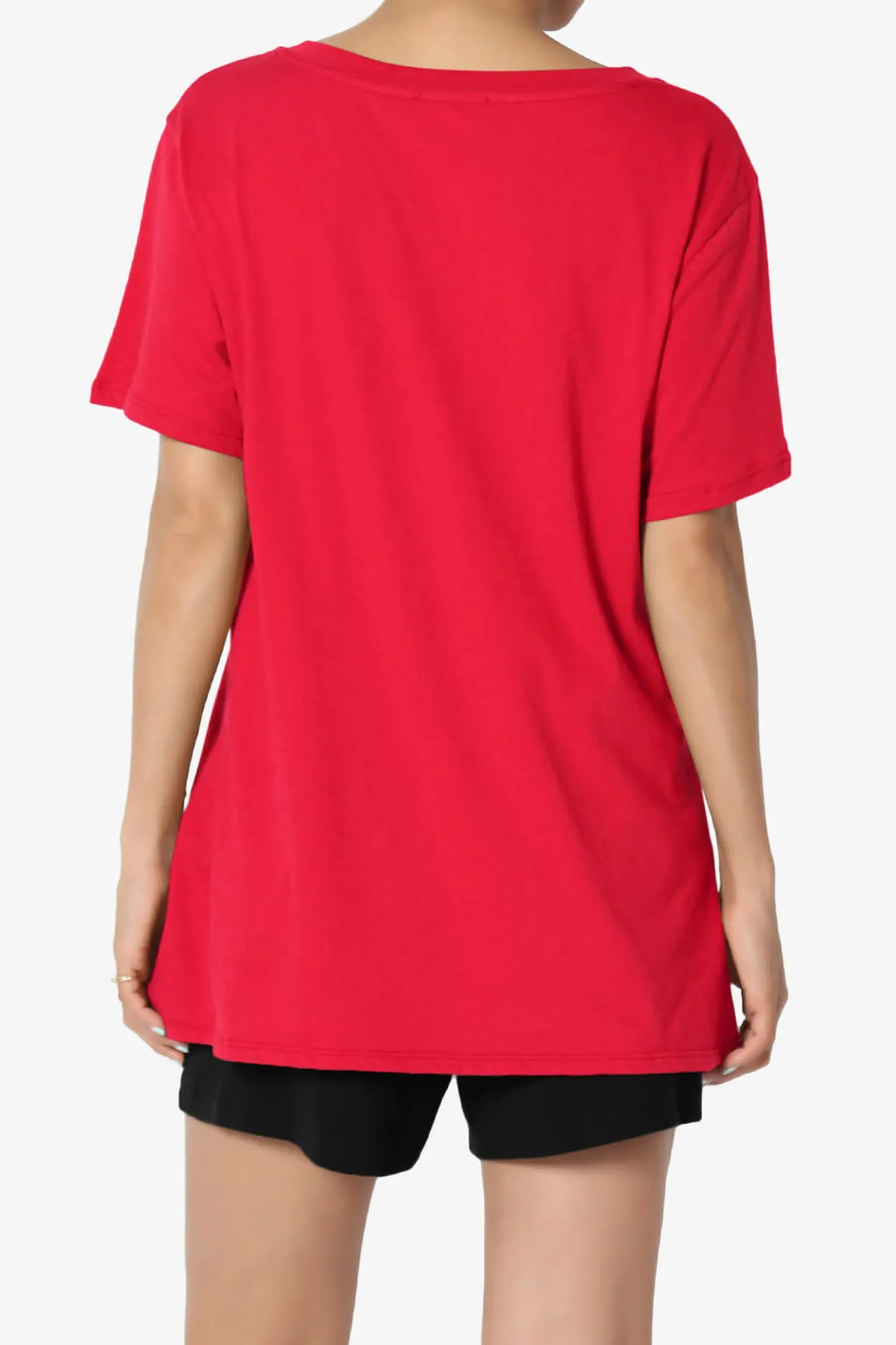 Mayra V-Neck Cotton Boyfriend Tee PLUS