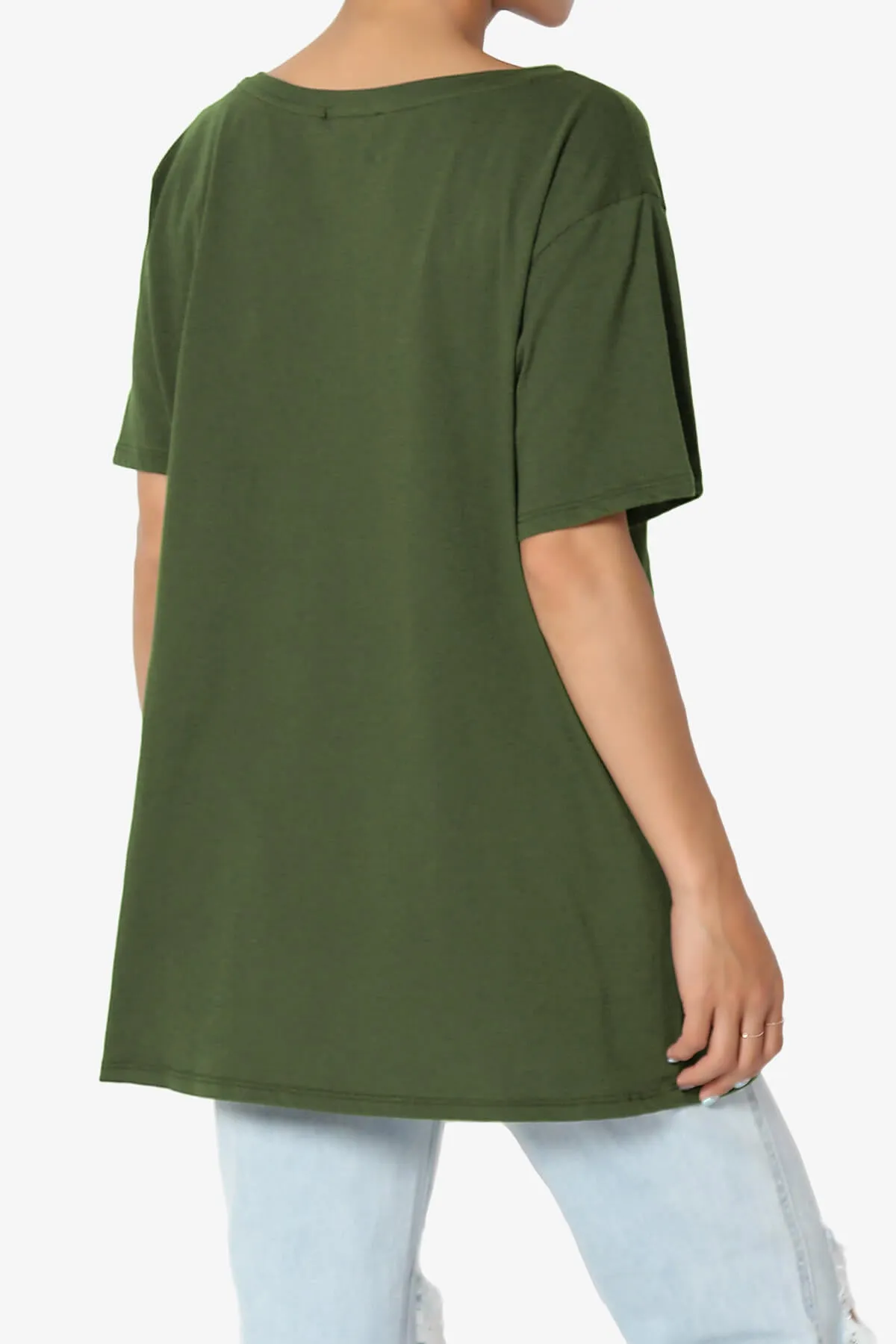 Mayra V-Neck Cotton Boyfriend Tee PLUS