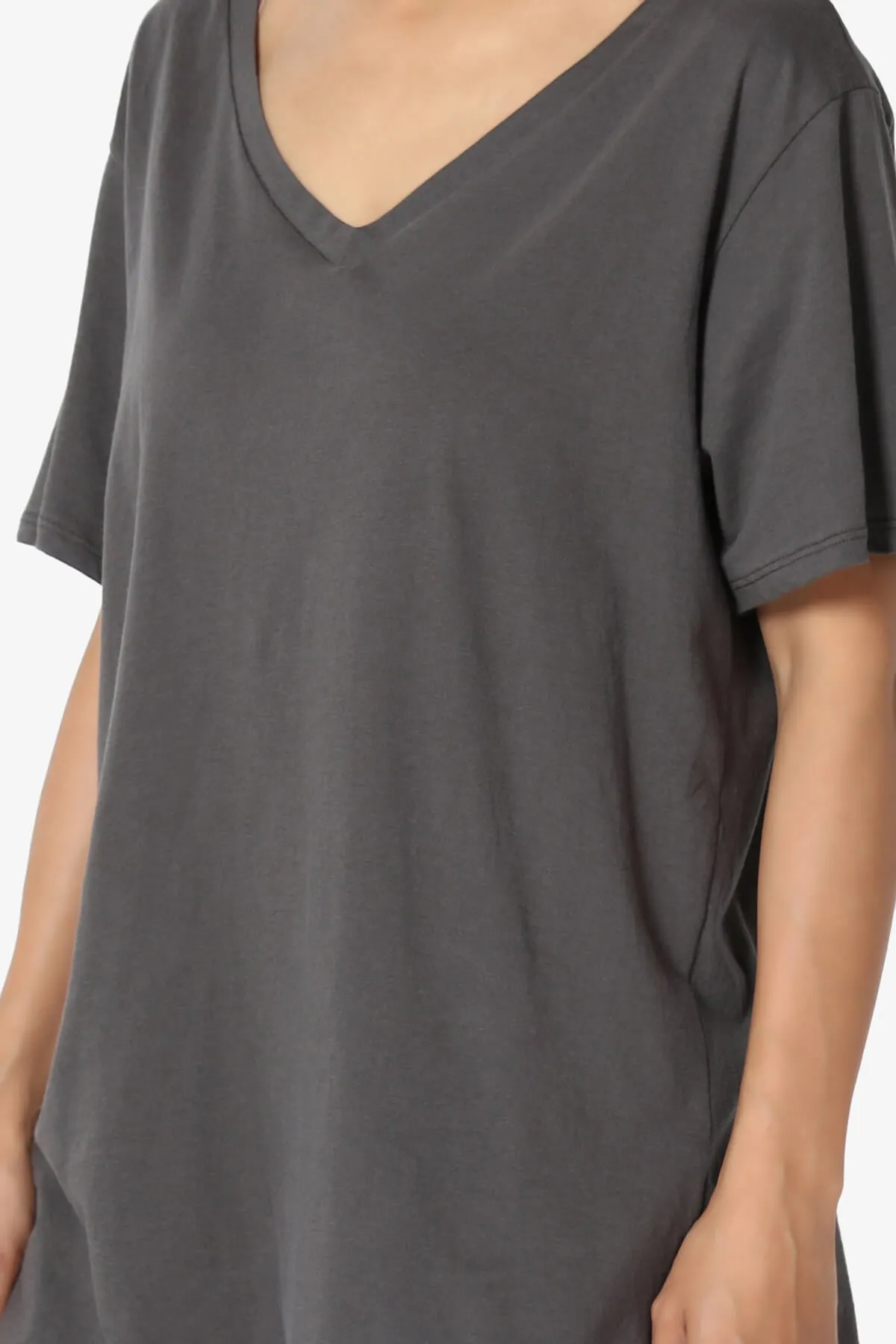 Mayra V-Neck Cotton Boyfriend Tee PLUS