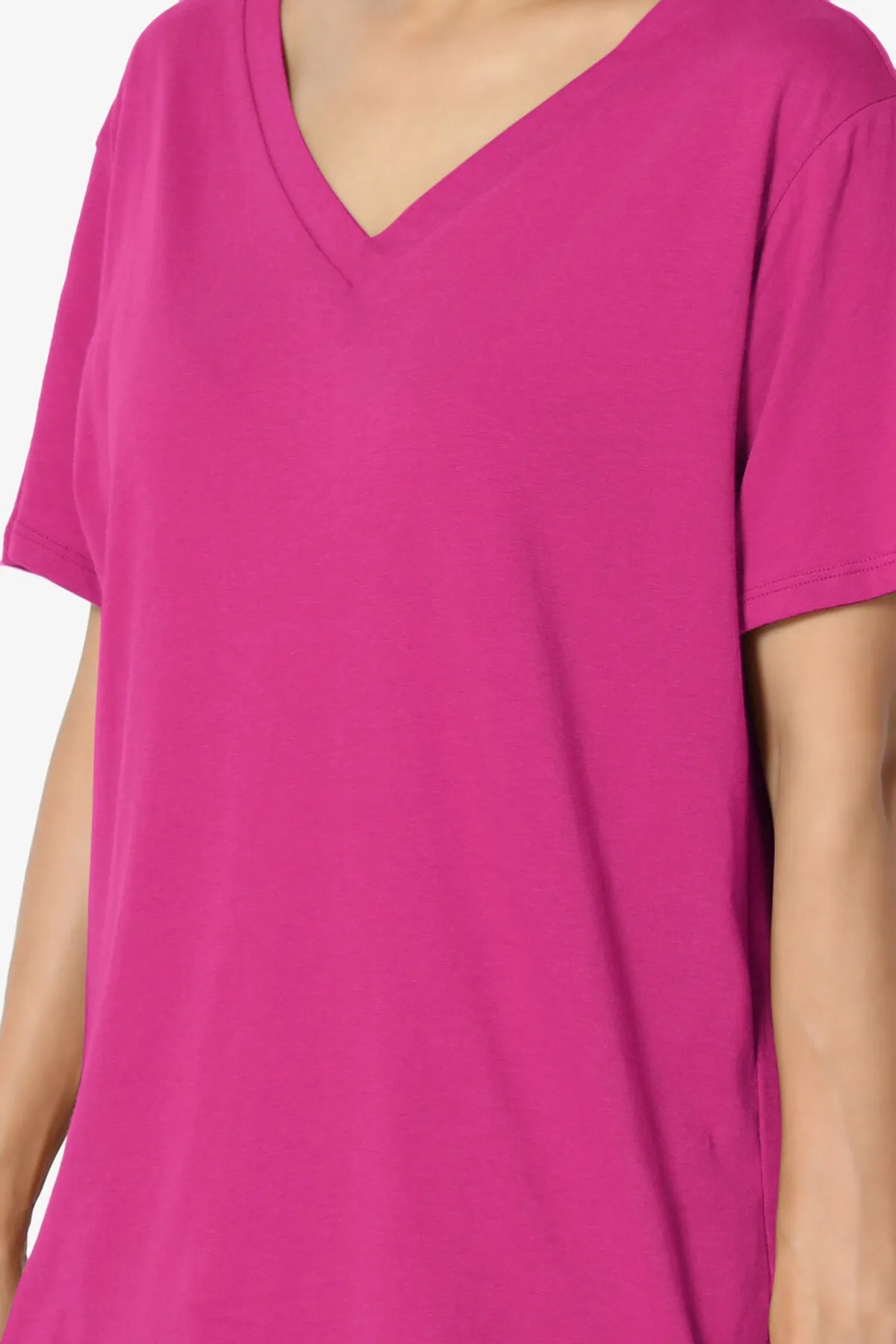 Mayra V-Neck Cotton Boyfriend Tee PLUS
