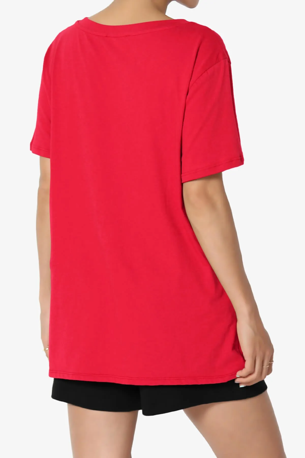 Mayra V-Neck Cotton Boyfriend Tee PLUS