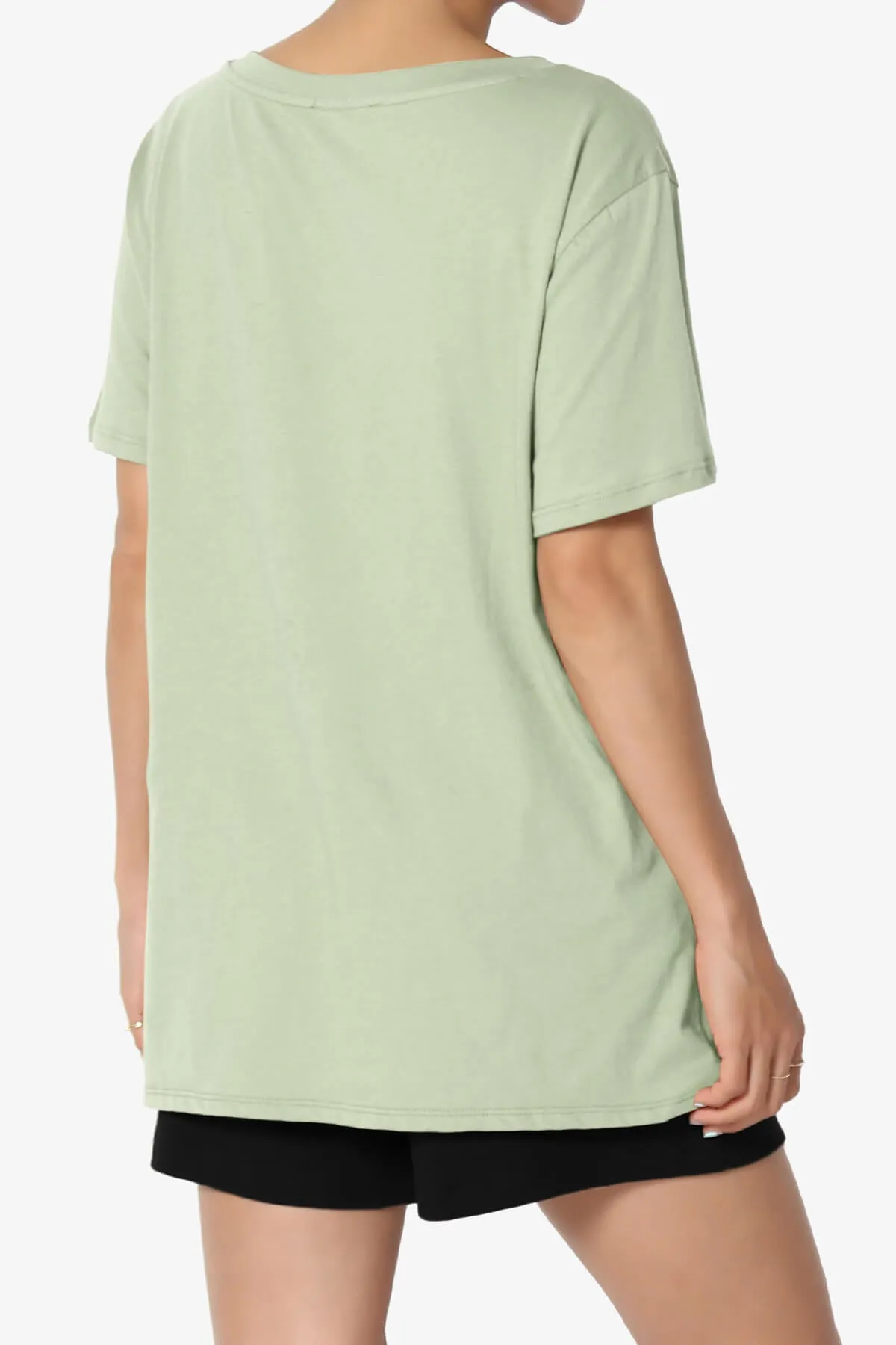 Mayra V-Neck Cotton Boyfriend Tee PLUS