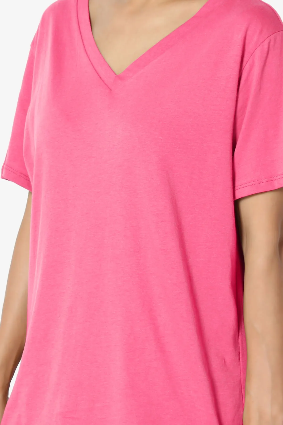 Mayra V-Neck Cotton Boyfriend Tee PLUS