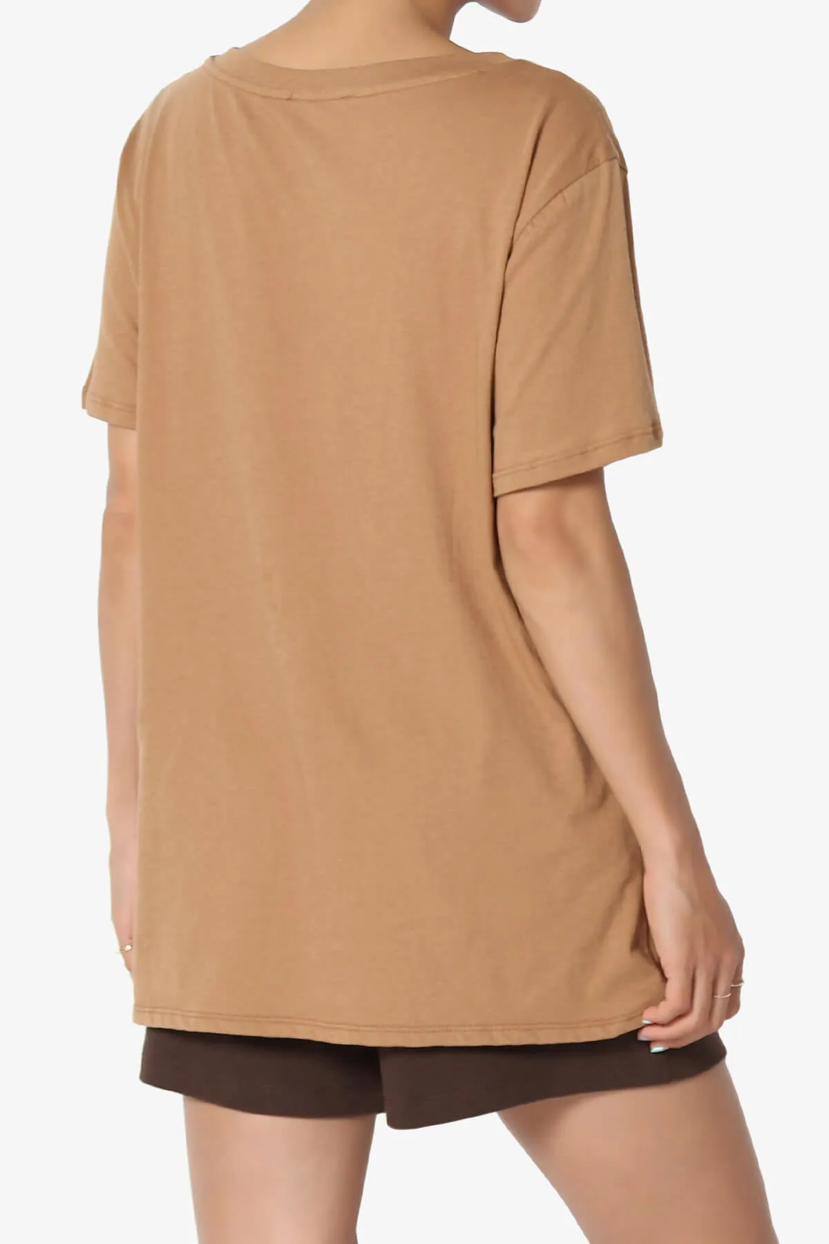 Mayra V-Neck Cotton Boyfriend Tee PLUS