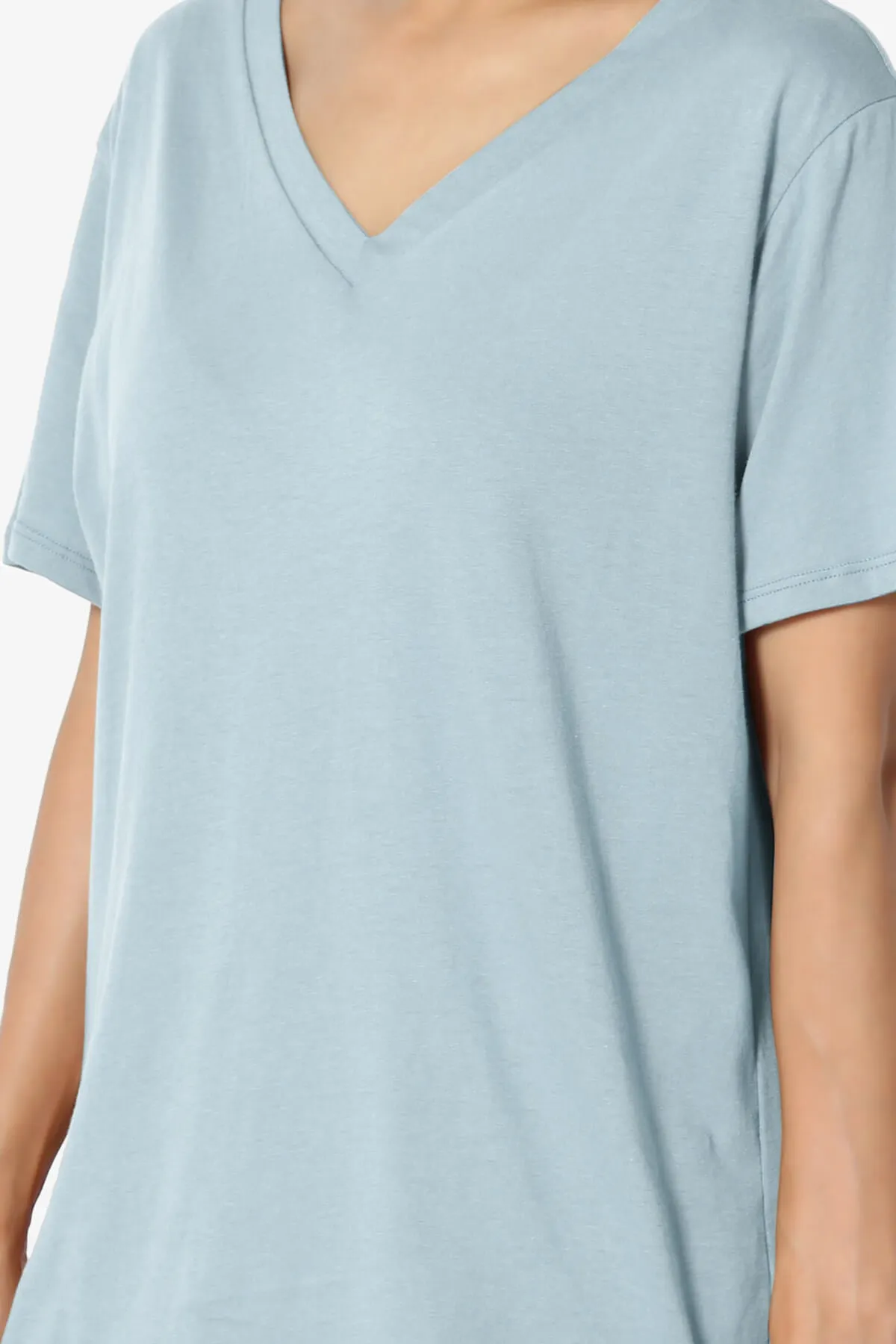 Mayra V-Neck Cotton Boyfriend Tee PLUS