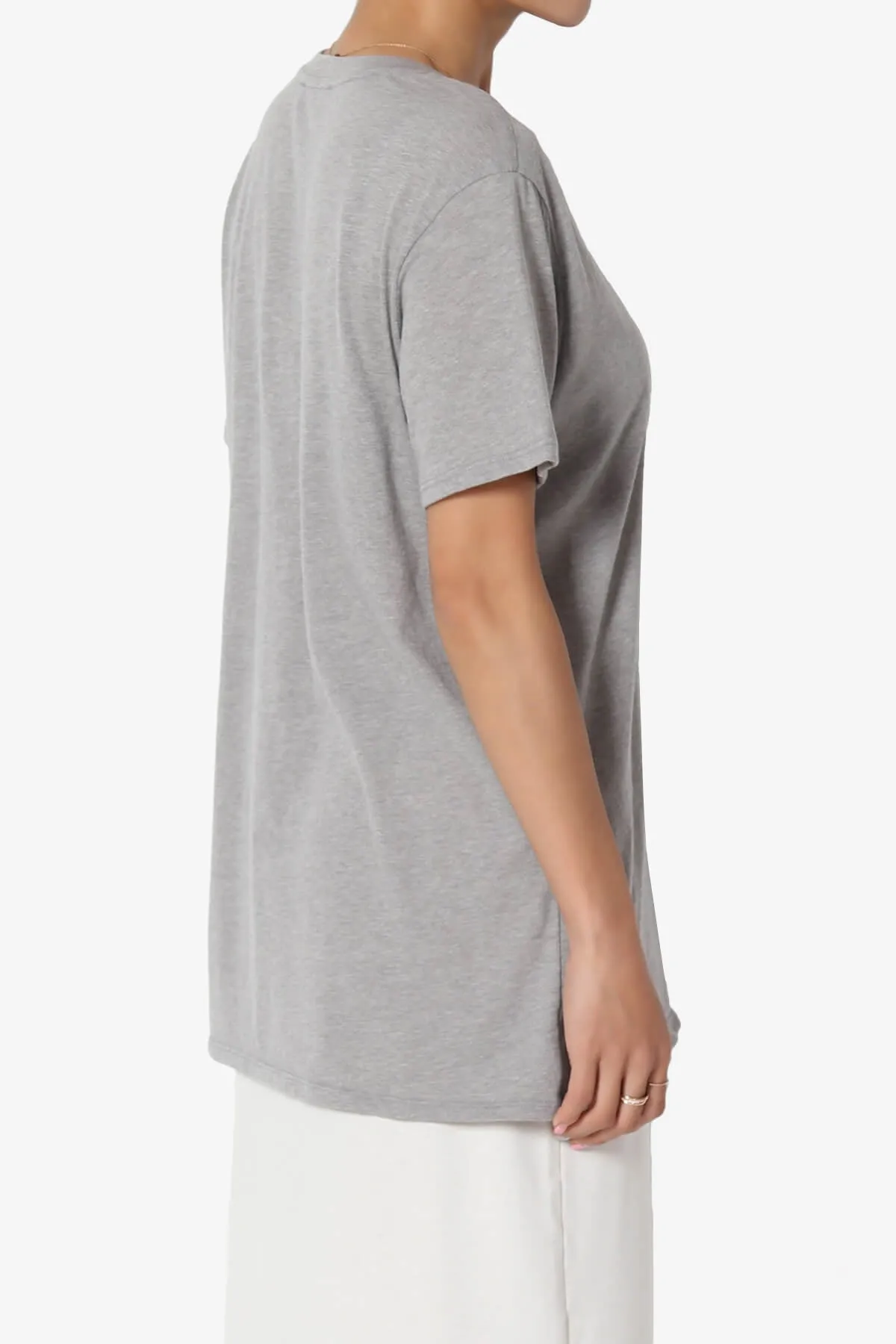 Mayra V-Neck Cotton Boyfriend Tee PLUS