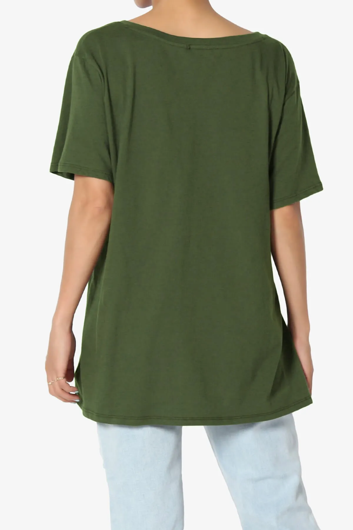 Mayra V-Neck Cotton Boyfriend Tee PLUS