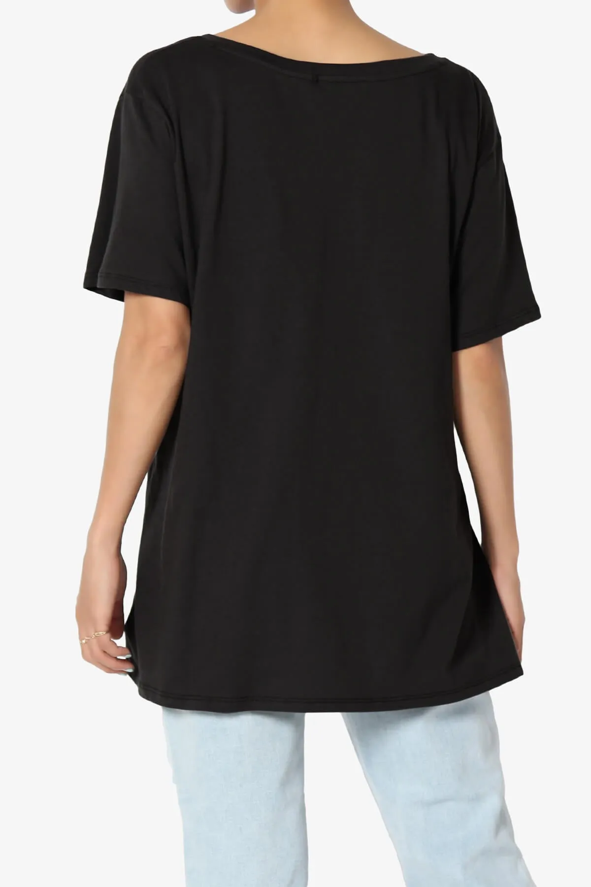 Mayra V-Neck Cotton Boyfriend Tee PLUS