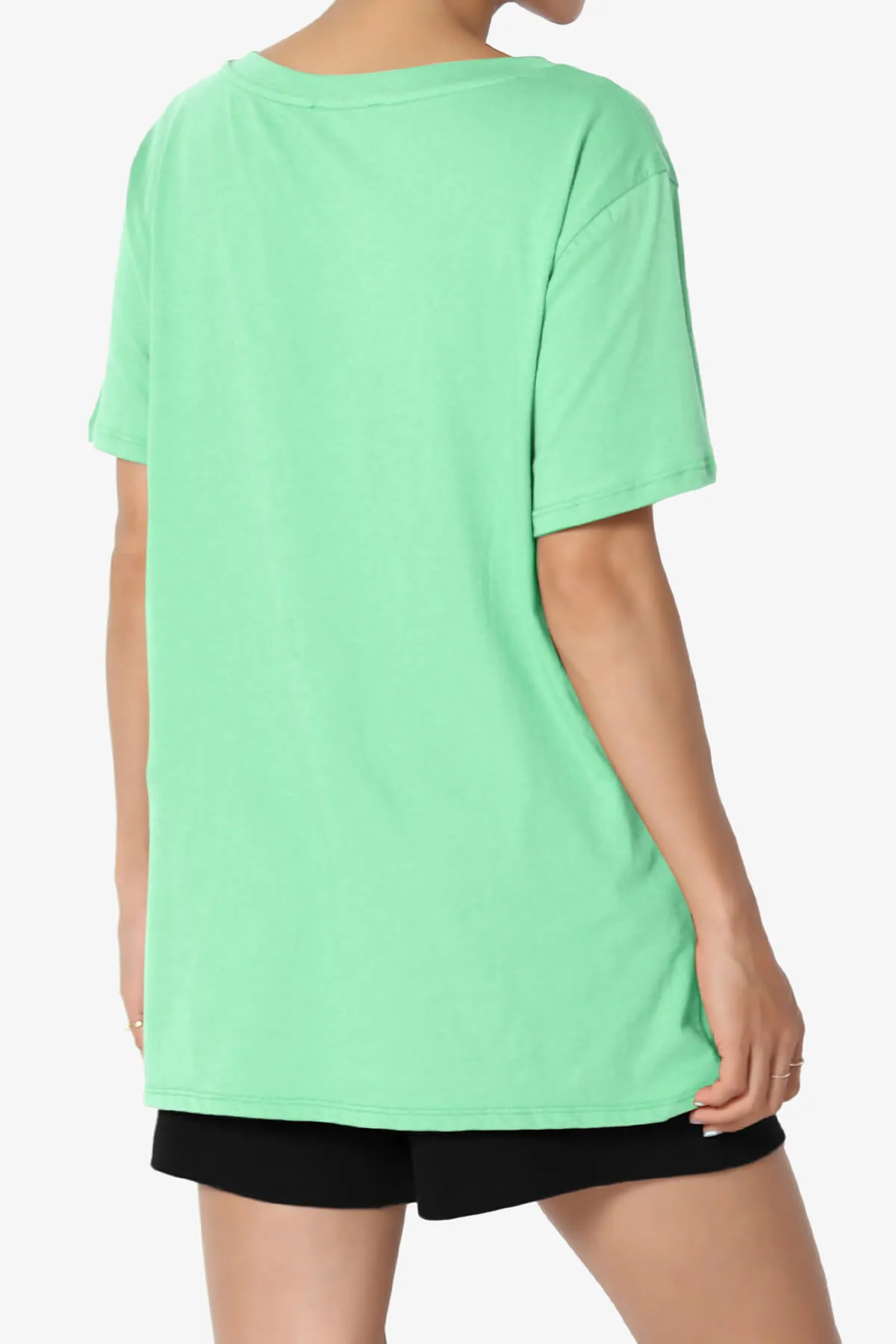 Mayra V-Neck Cotton Boyfriend Tee PLUS