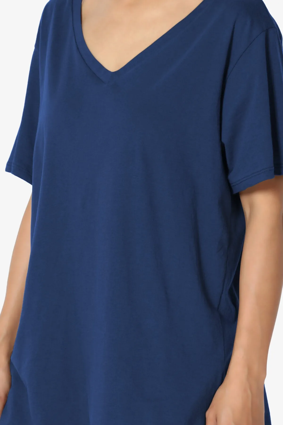Mayra V-Neck Cotton Boyfriend Tee PLUS