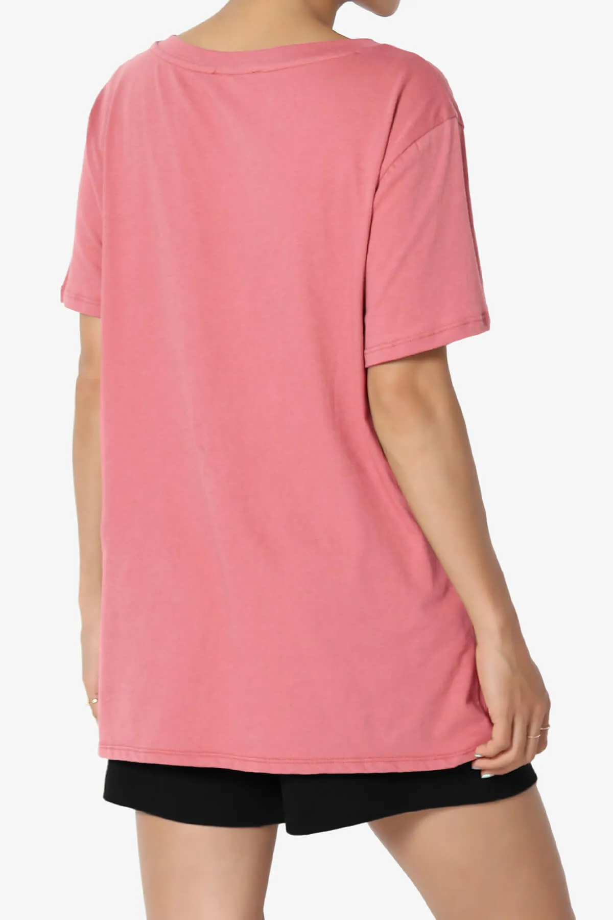 Mayra V-Neck Cotton Boyfriend Tee PLUS