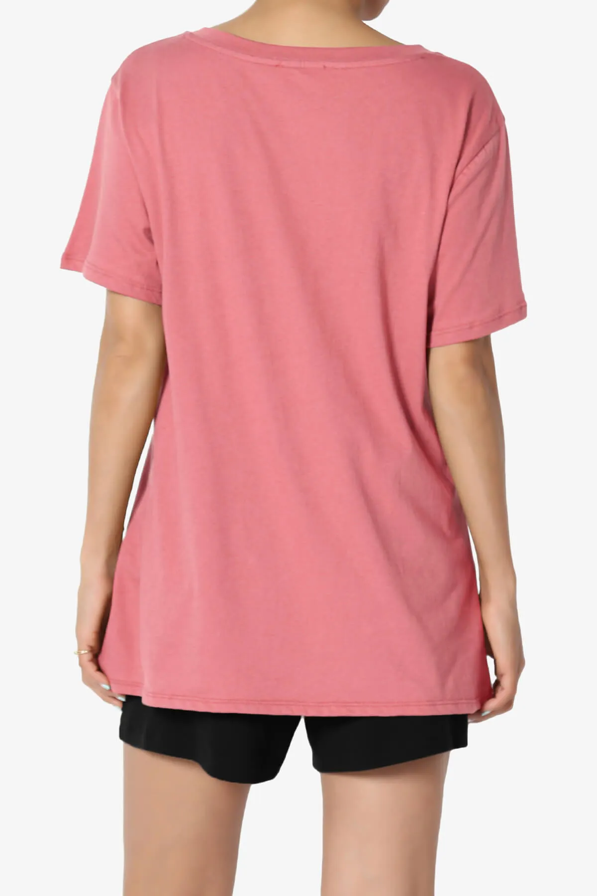 Mayra V-Neck Cotton Boyfriend Tee PLUS