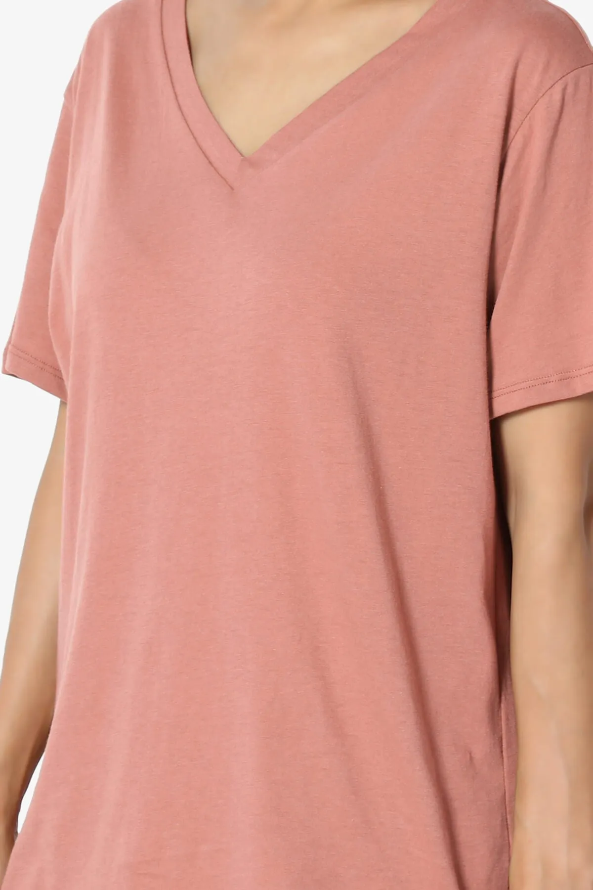Mayra V-Neck Cotton Boyfriend Tee PLUS