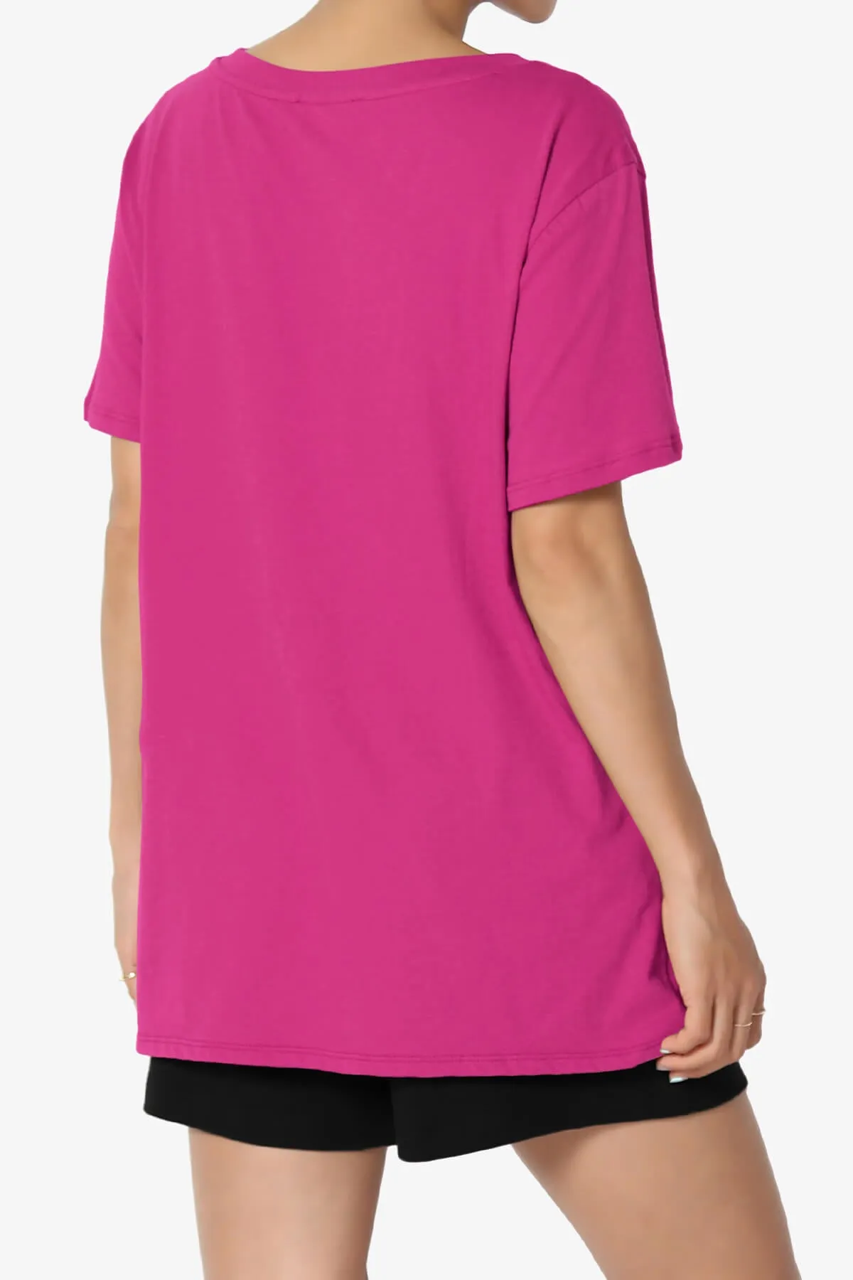 Mayra V-Neck Cotton Boyfriend Tee PLUS