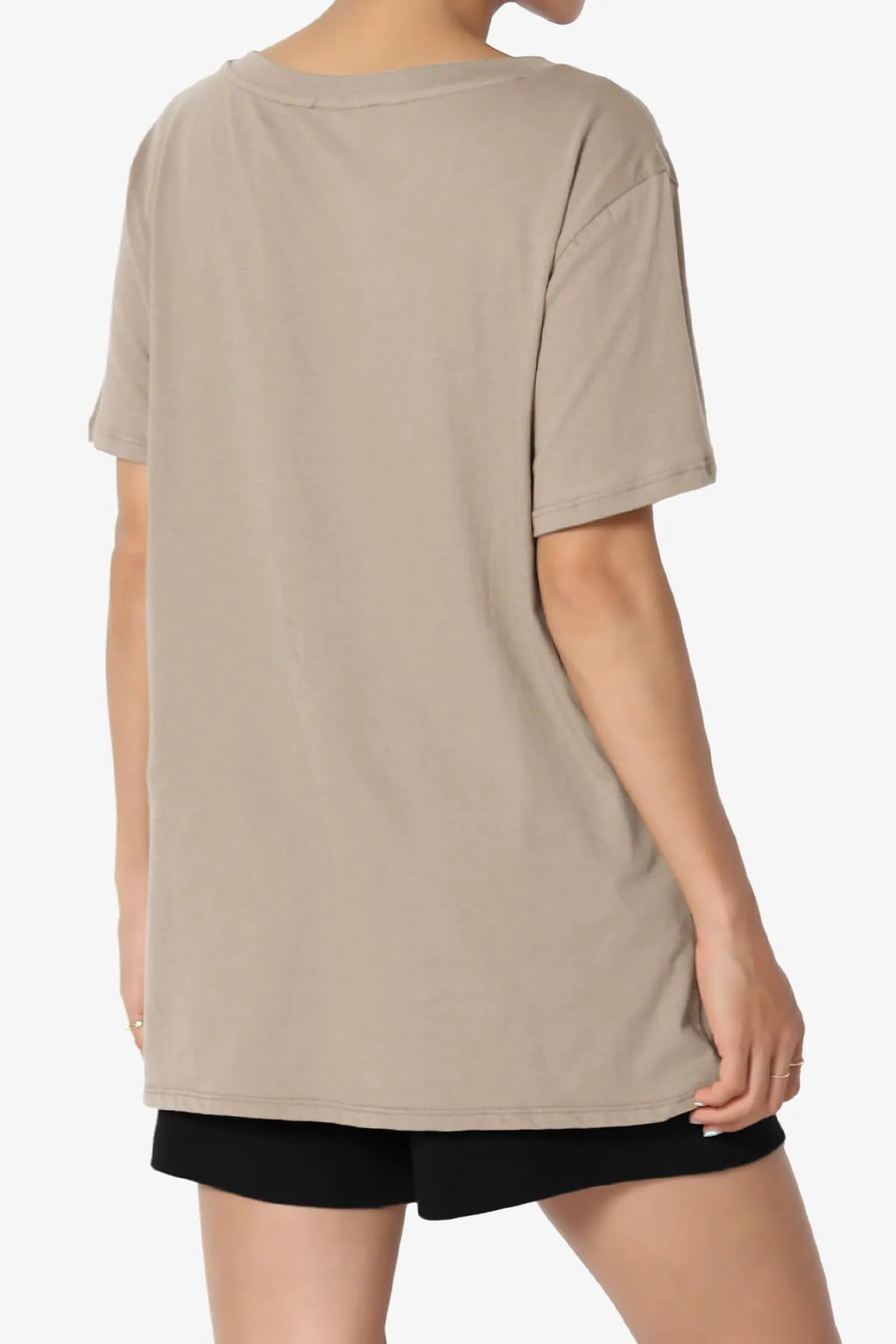 Mayra V-Neck Cotton Boyfriend Tee PLUS