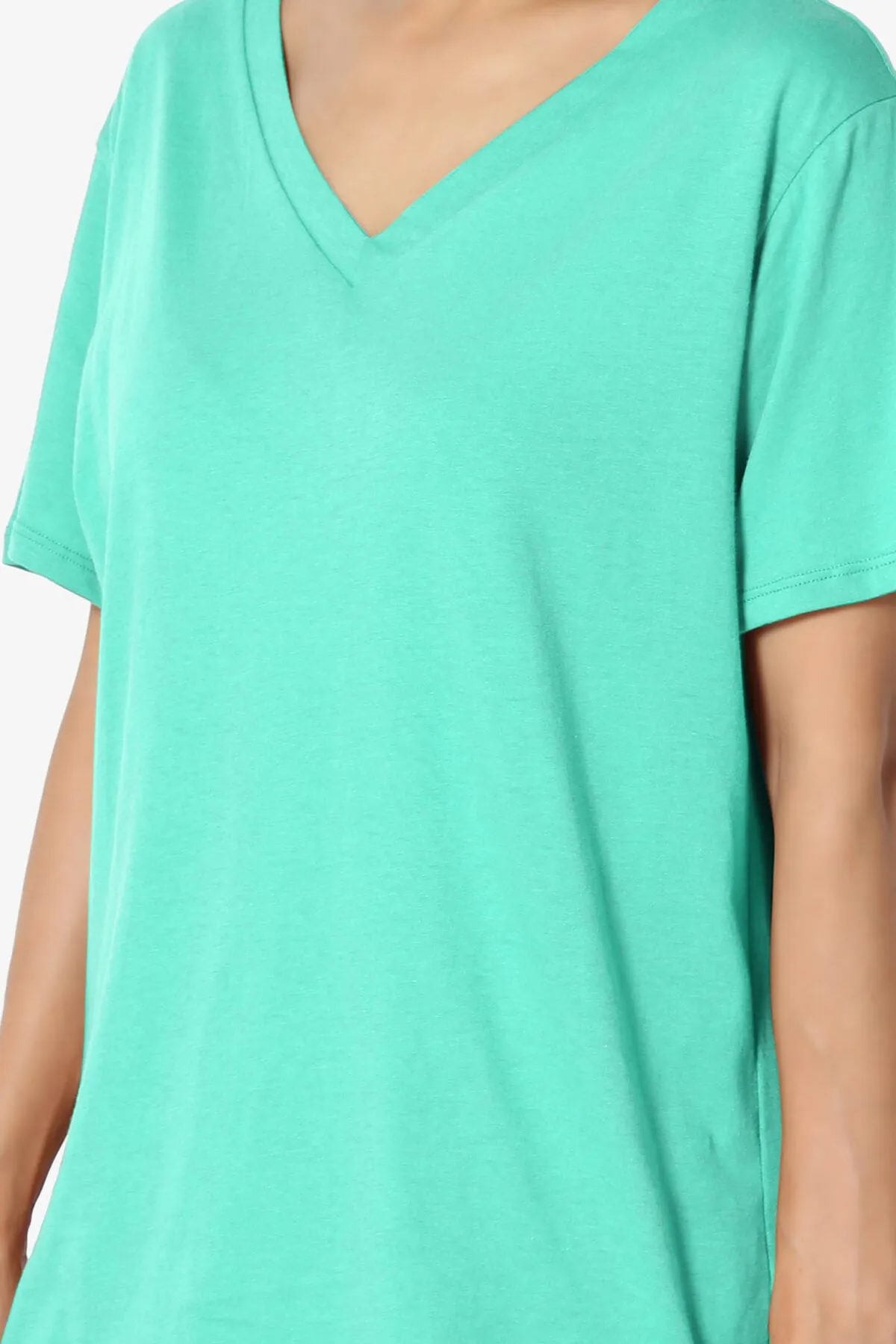 Mayra V-Neck Cotton Boyfriend Tee PLUS