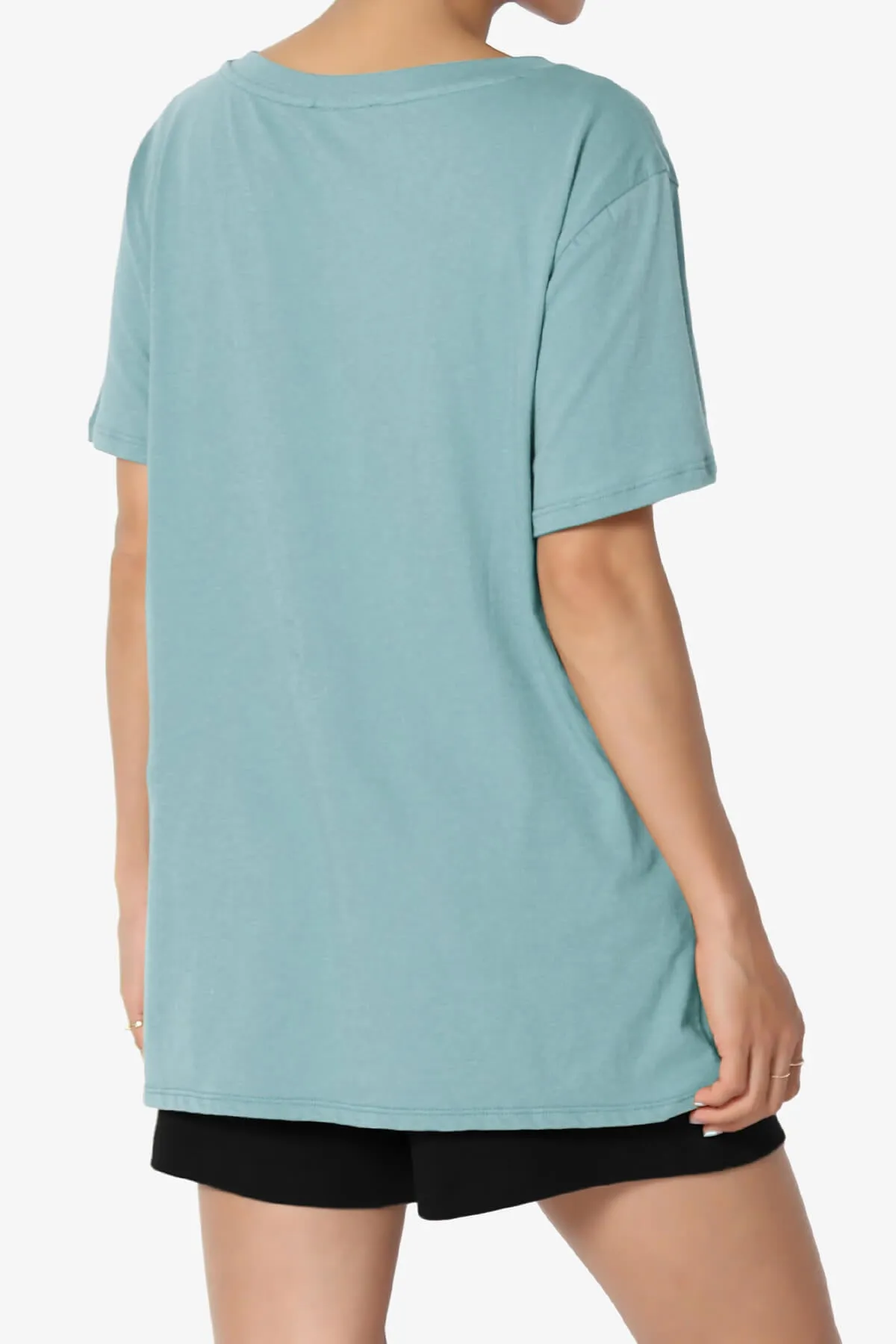 Mayra V-Neck Cotton Boyfriend Tee PLUS