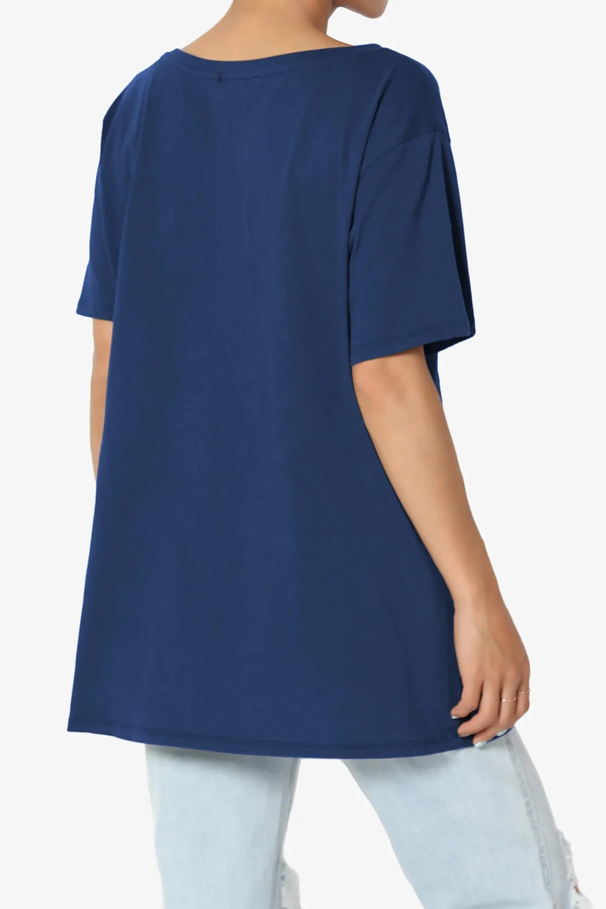 Mayra V-Neck Cotton Boyfriend Tee PLUS