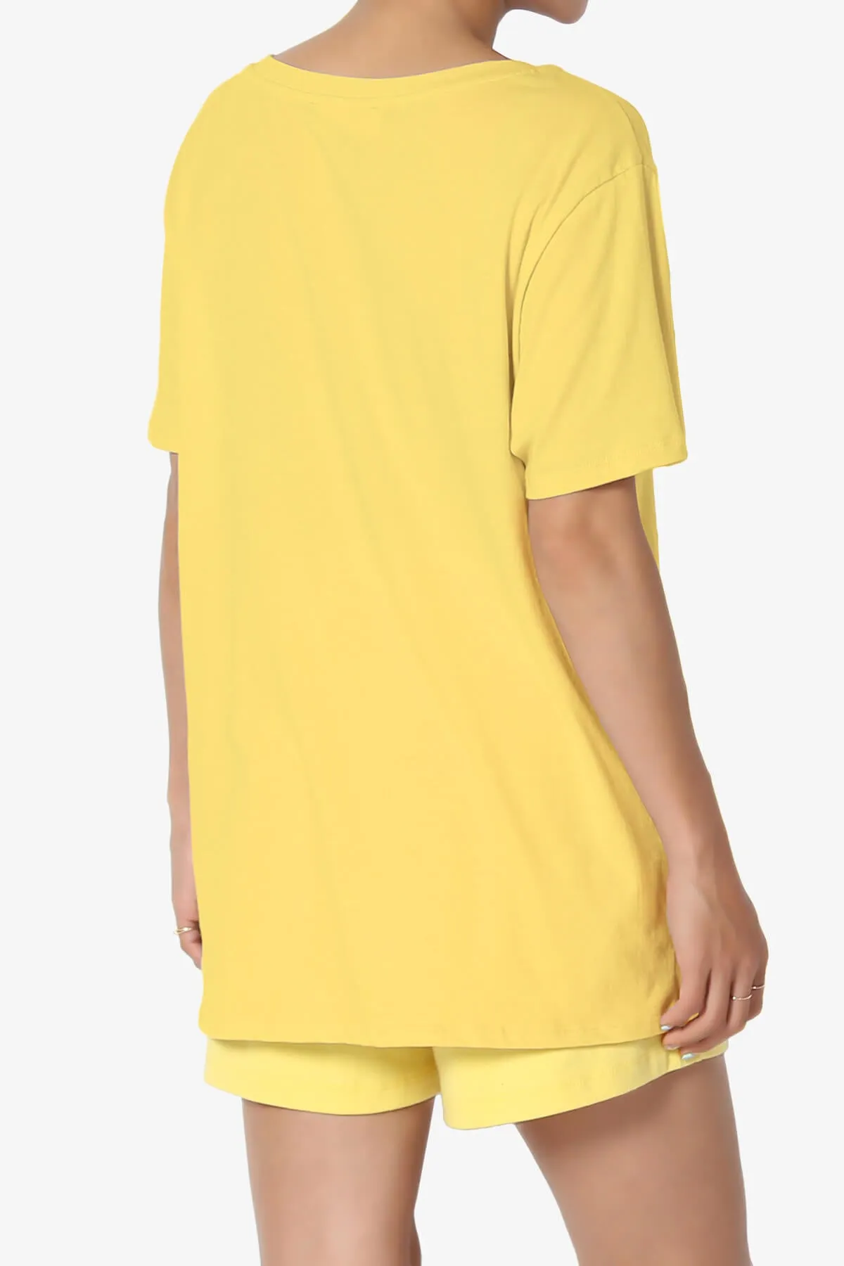 Mayra V-Neck Cotton Boyfriend Tee PLUS