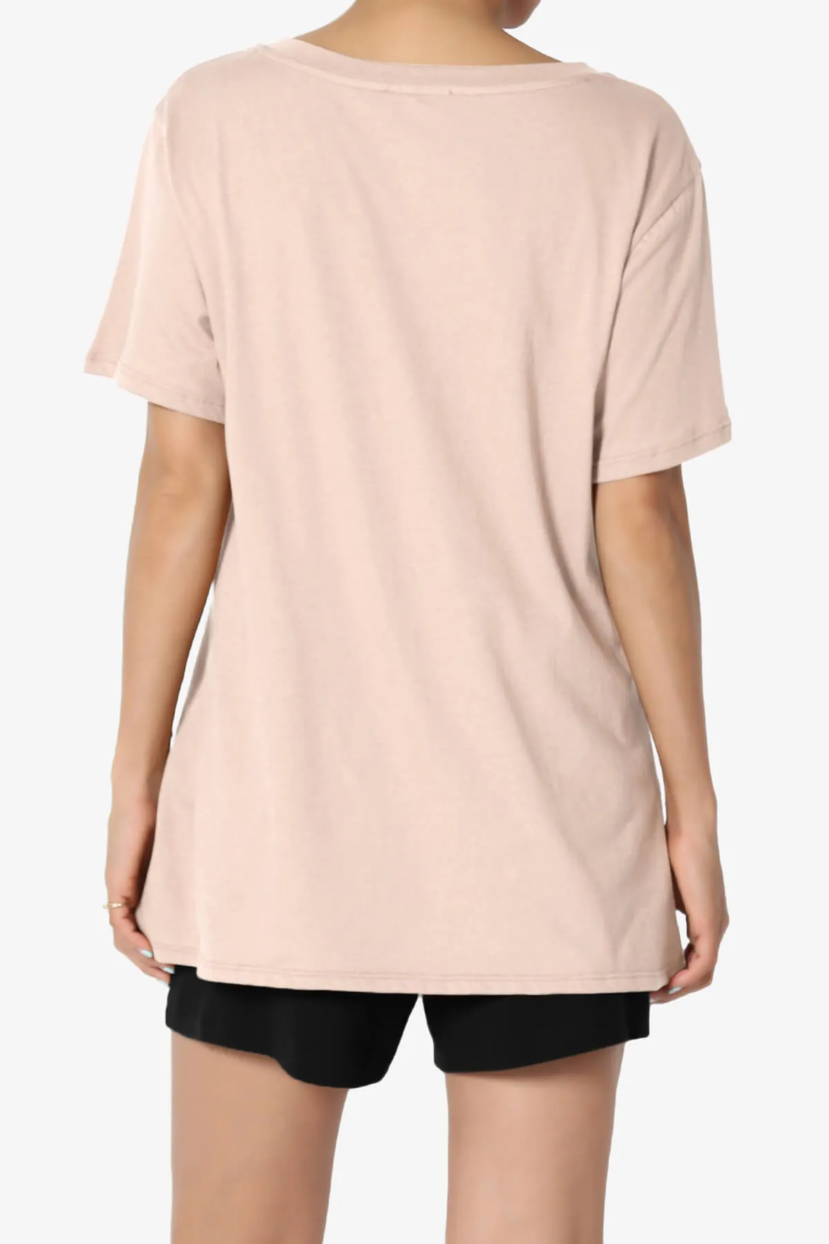 Mayra V-Neck Cotton Boyfriend Tee PLUS