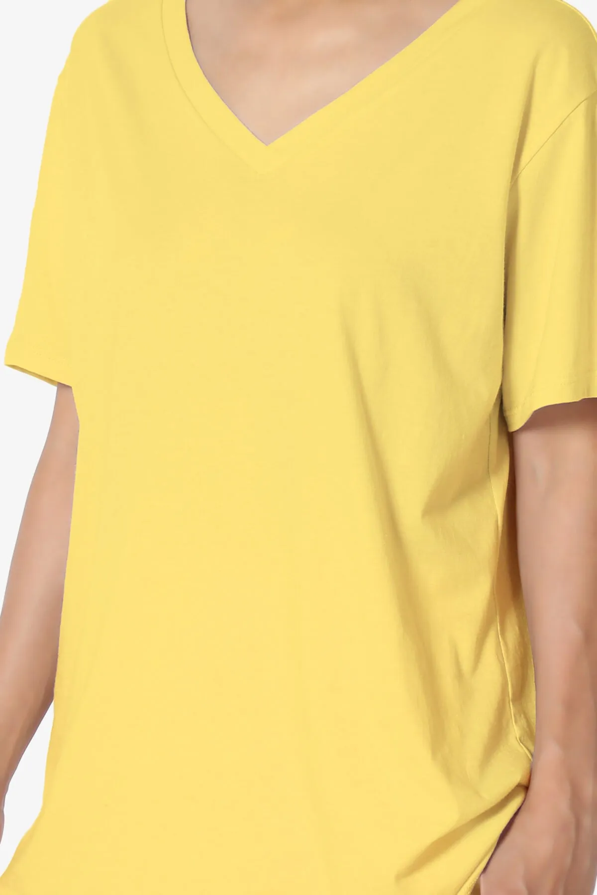 Mayra V-Neck Cotton Boyfriend Tee PLUS