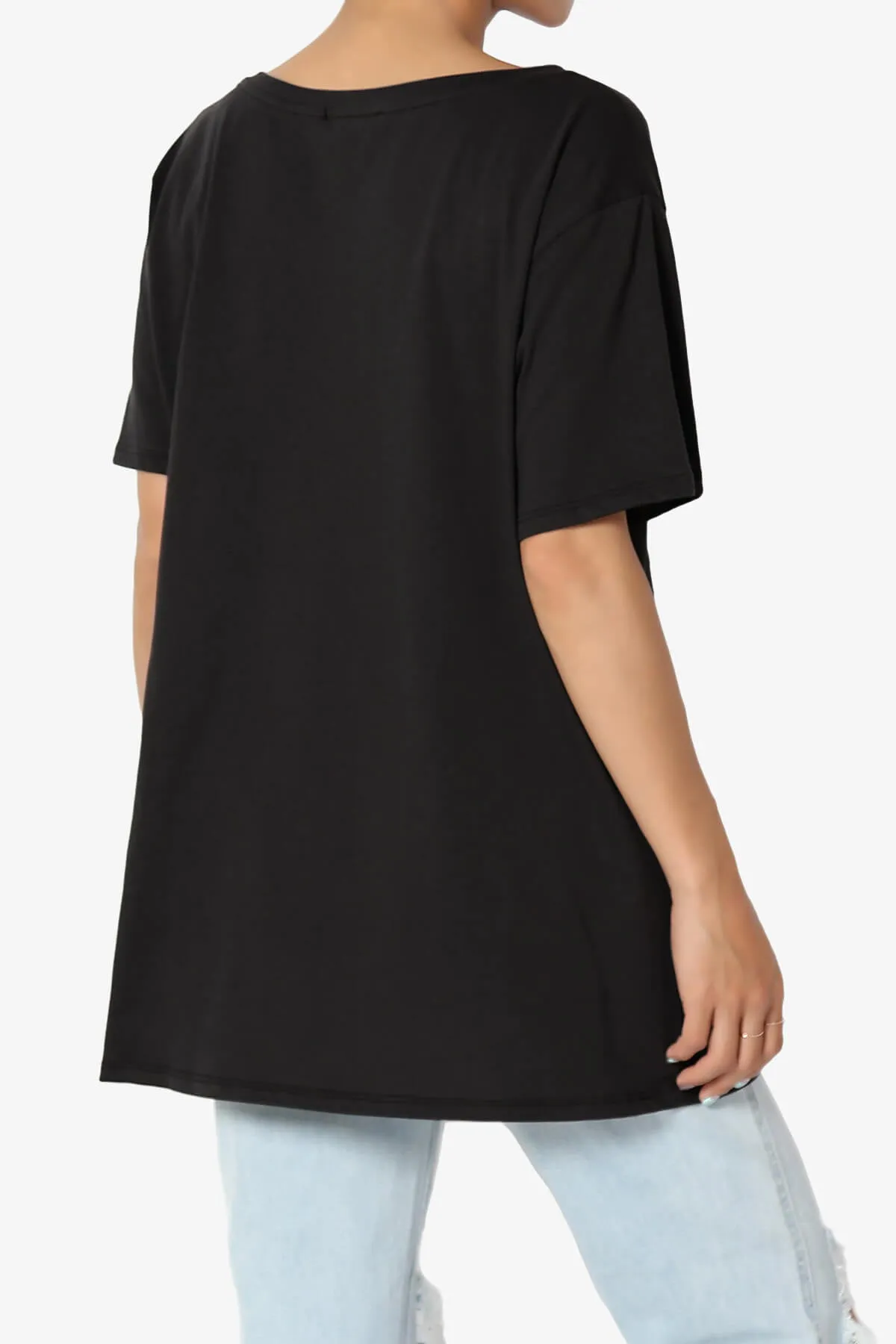 Mayra V-Neck Cotton Boyfriend Tee PLUS
