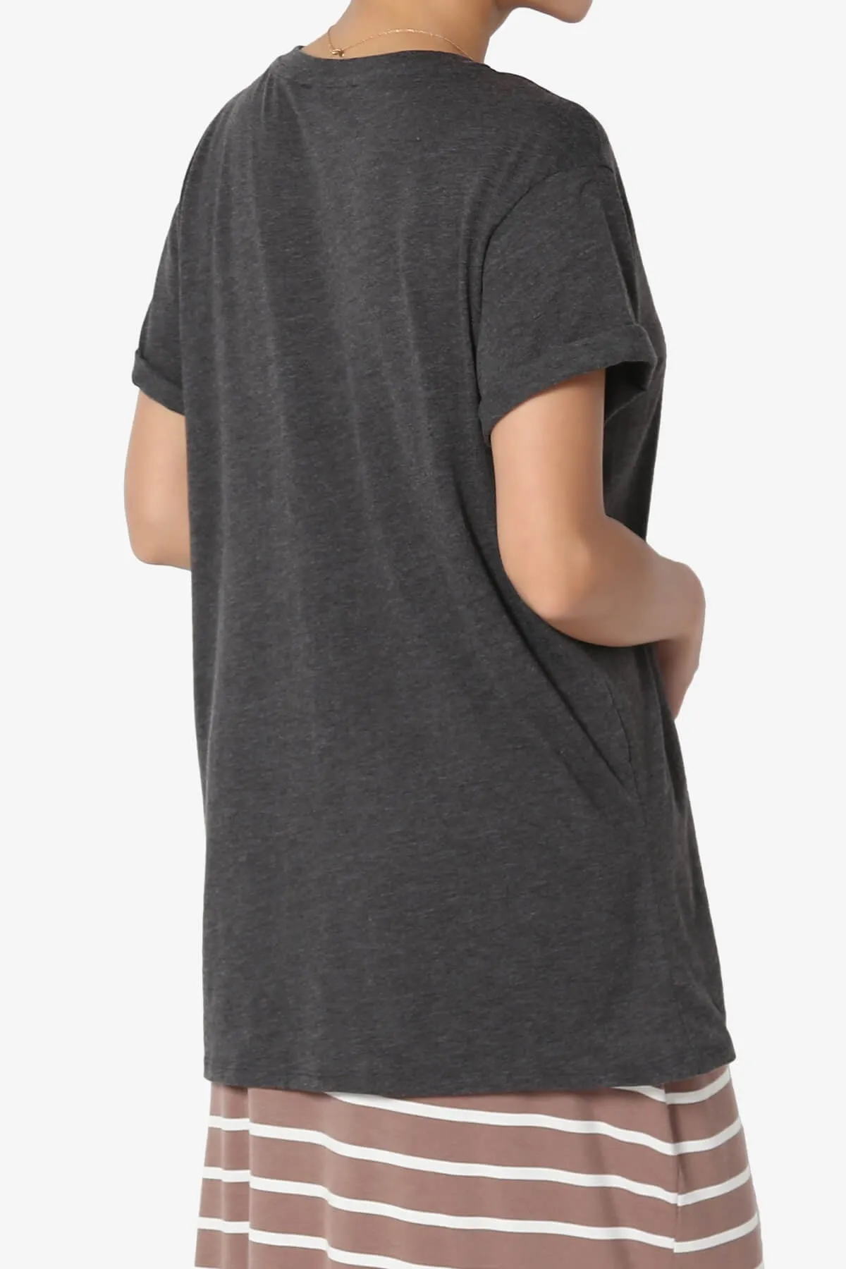 Mayra V-Neck Cotton Boyfriend Tee PLUS