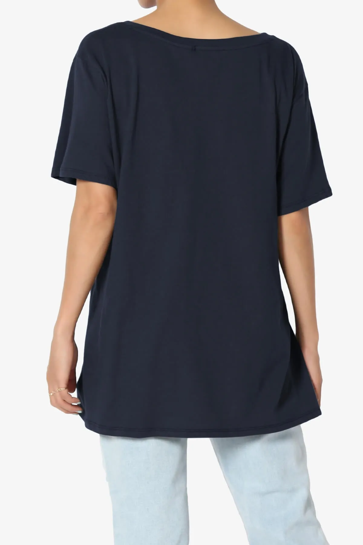 Mayra V-Neck Cotton Boyfriend Tee PLUS