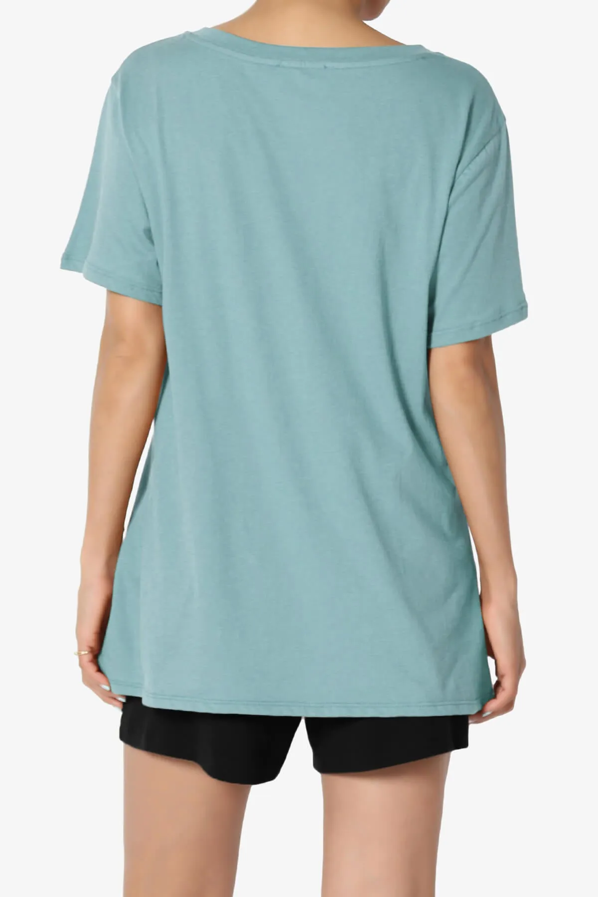 Mayra V-Neck Cotton Boyfriend Tee PLUS