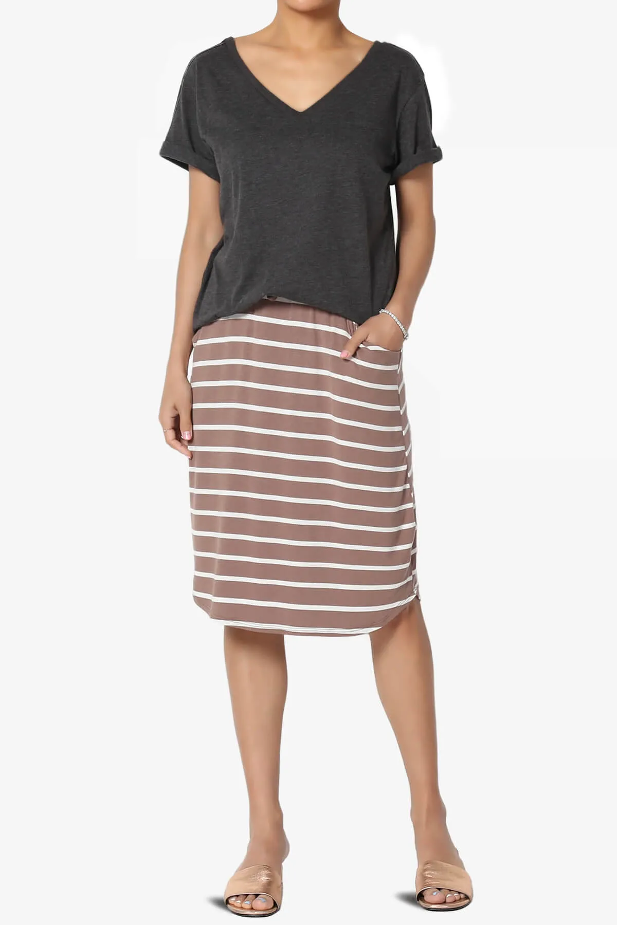 Mayra V-Neck Cotton Boyfriend Tee PLUS