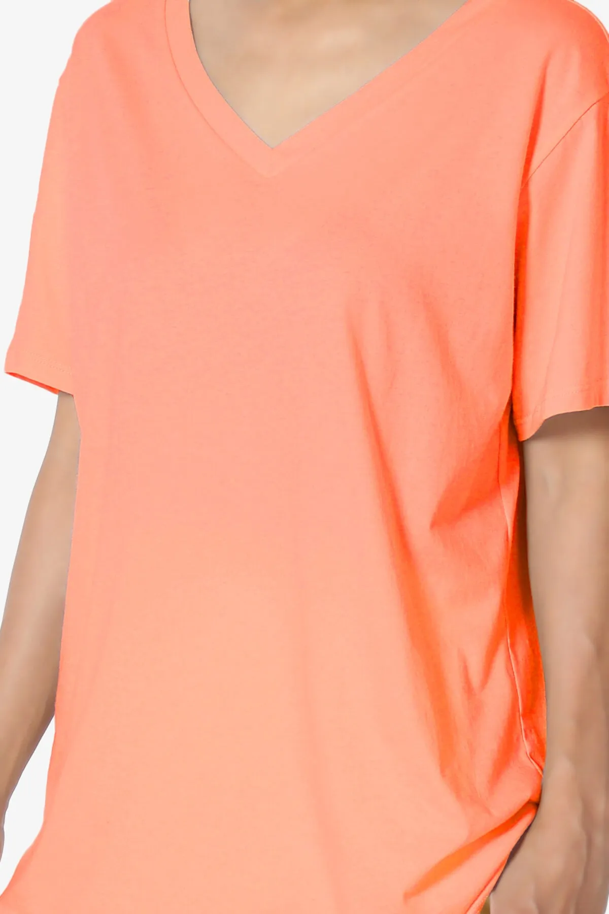 Mayra V-Neck Cotton Boyfriend Tee PLUS