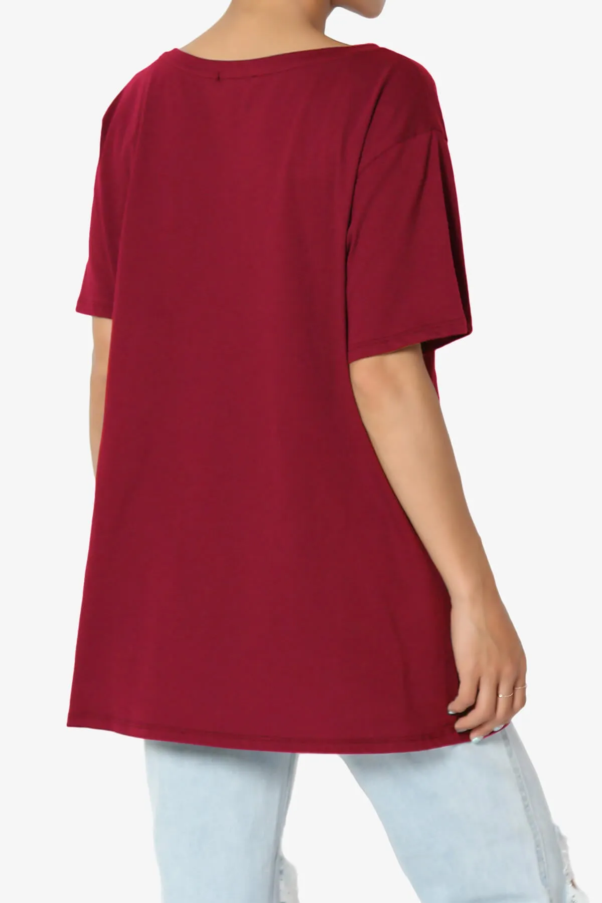 Mayra V-Neck Cotton Boyfriend Tee PLUS