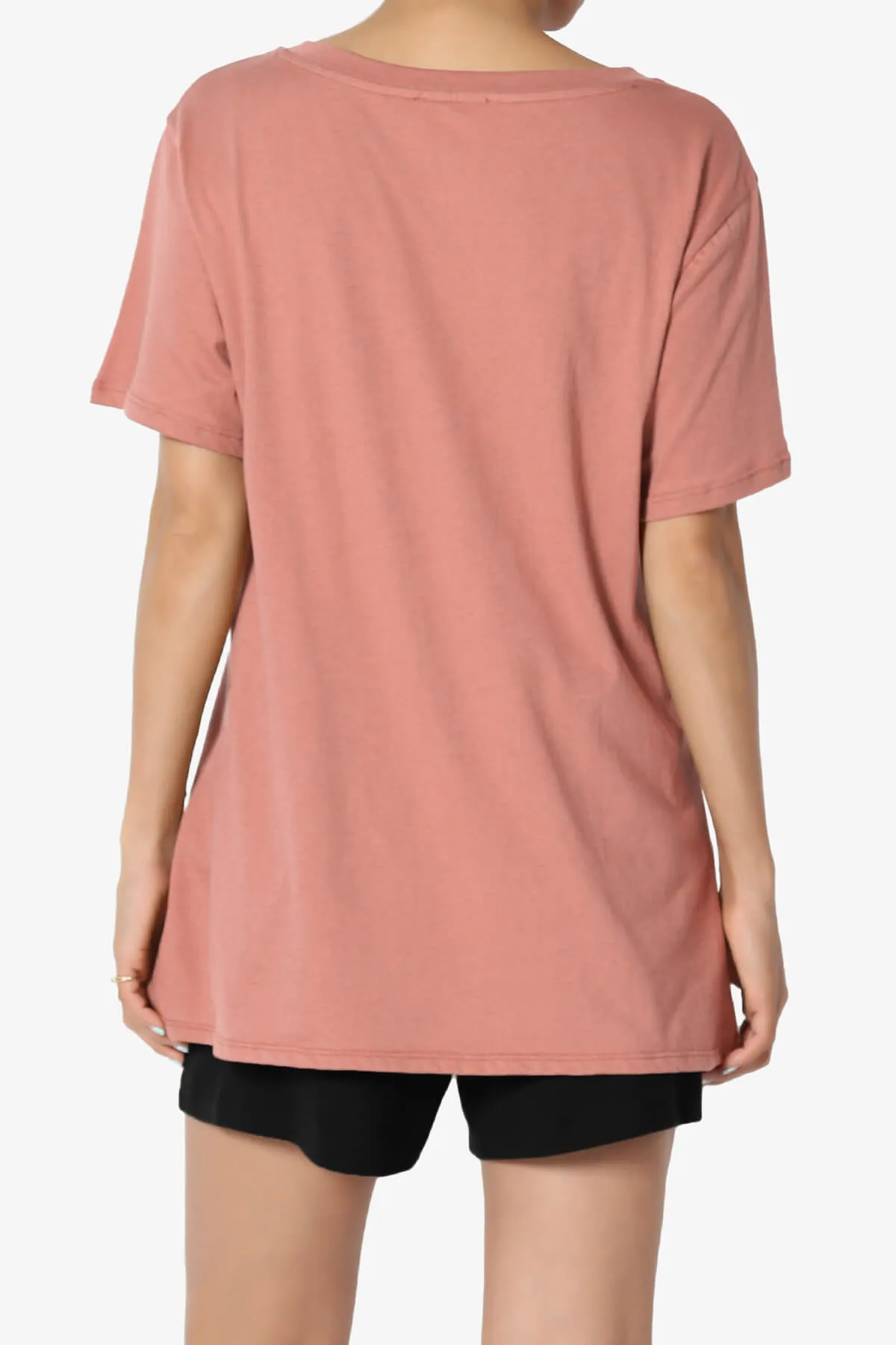 Mayra V-Neck Cotton Boyfriend Tee PLUS