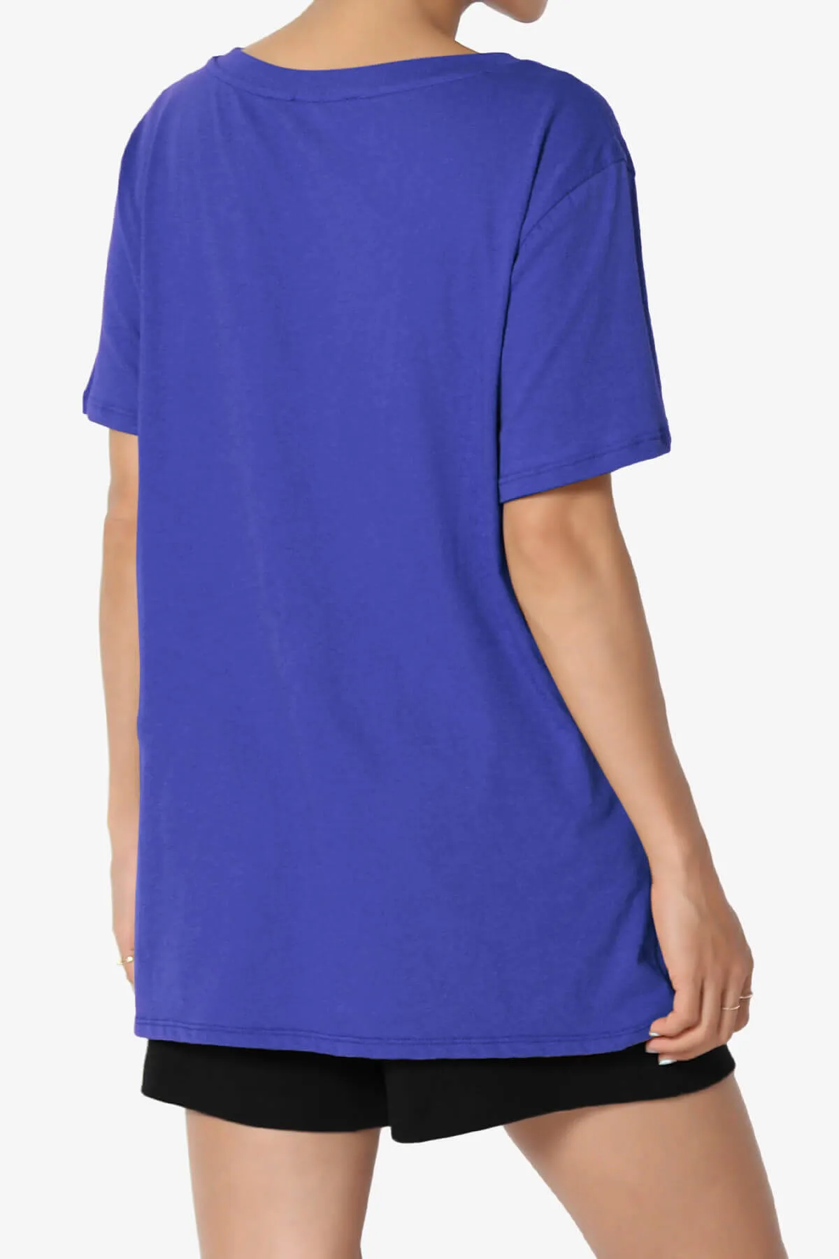 Mayra V-Neck Cotton Boyfriend Tee PLUS