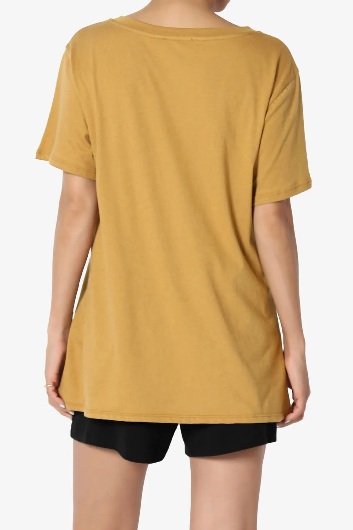 Mayra V-Neck Cotton Boyfriend Tee PLUS