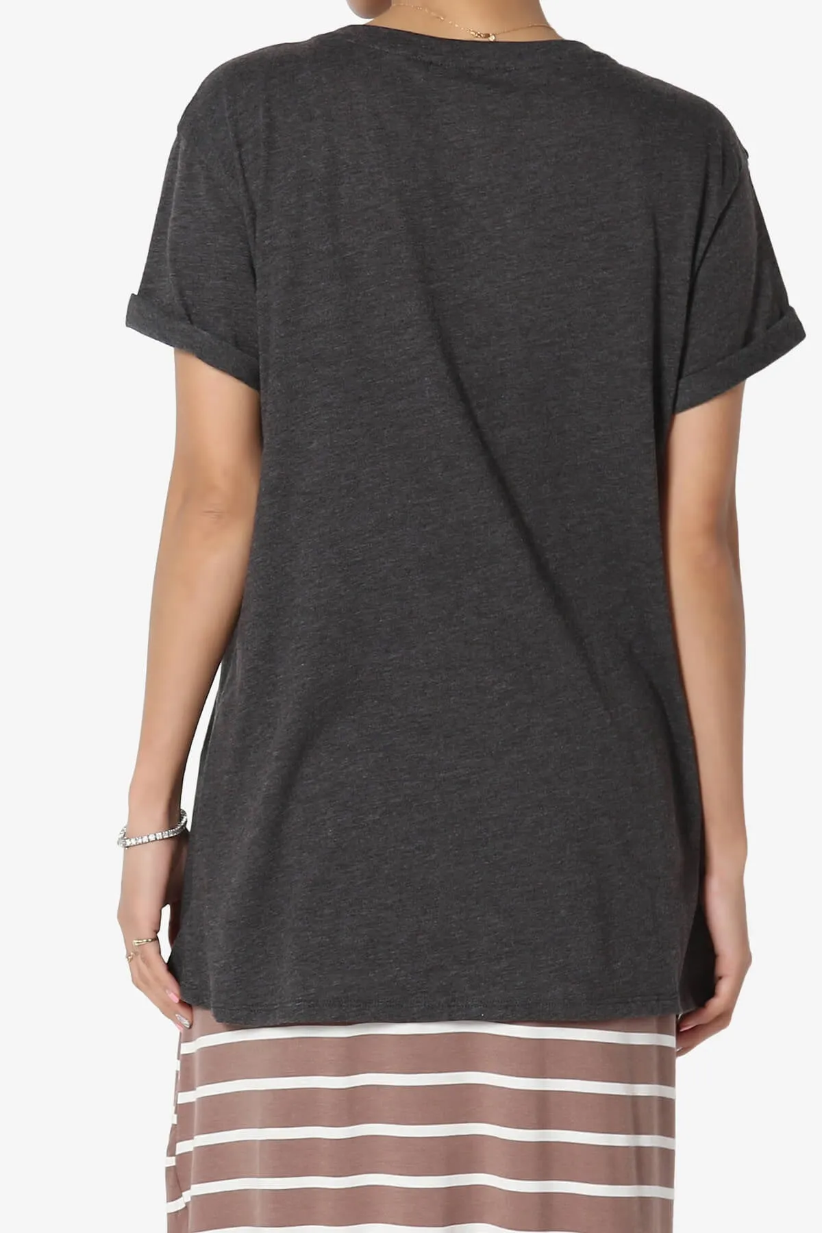 Mayra V-Neck Cotton Boyfriend Tee PLUS