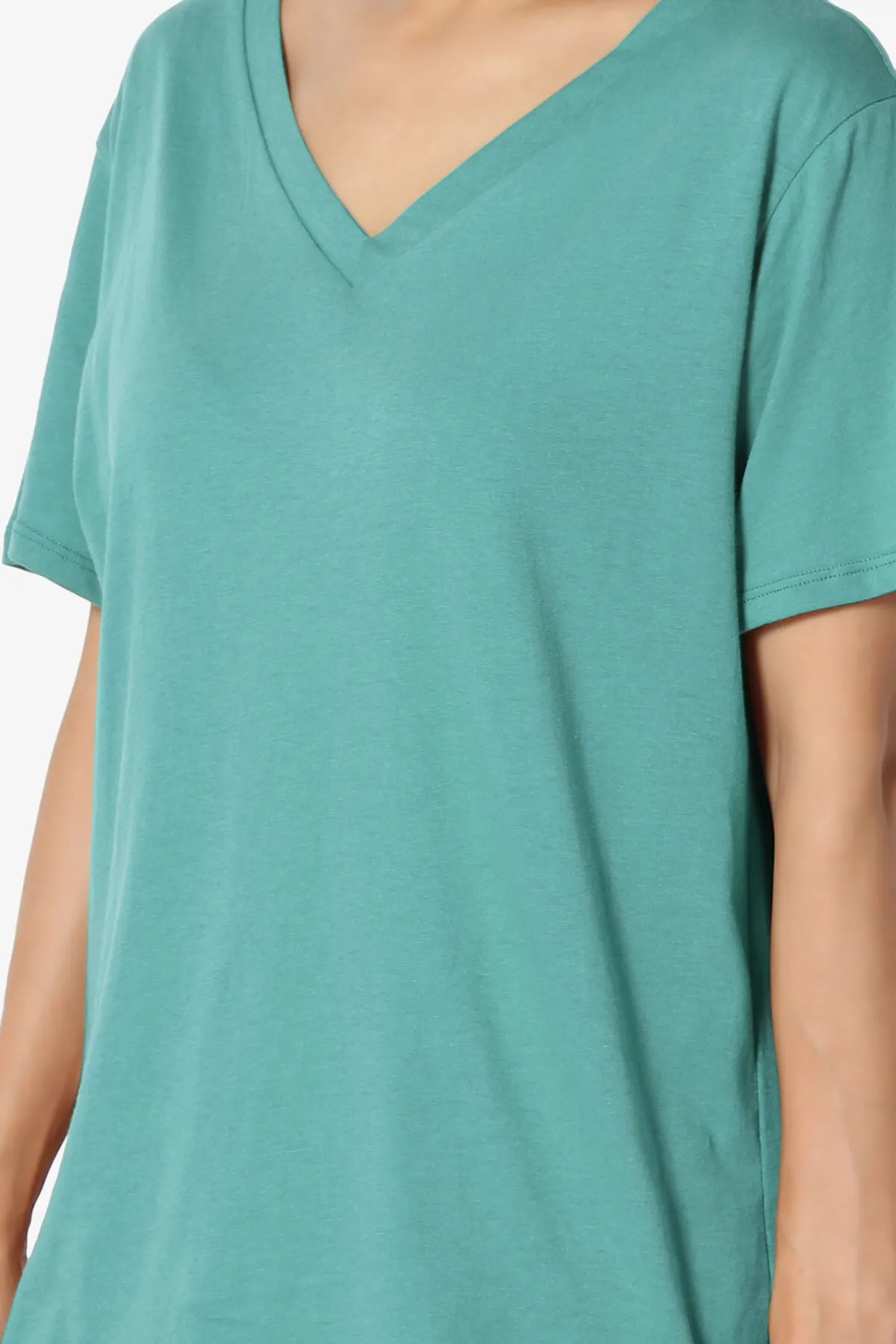 Mayra V-Neck Cotton Boyfriend Tee PLUS