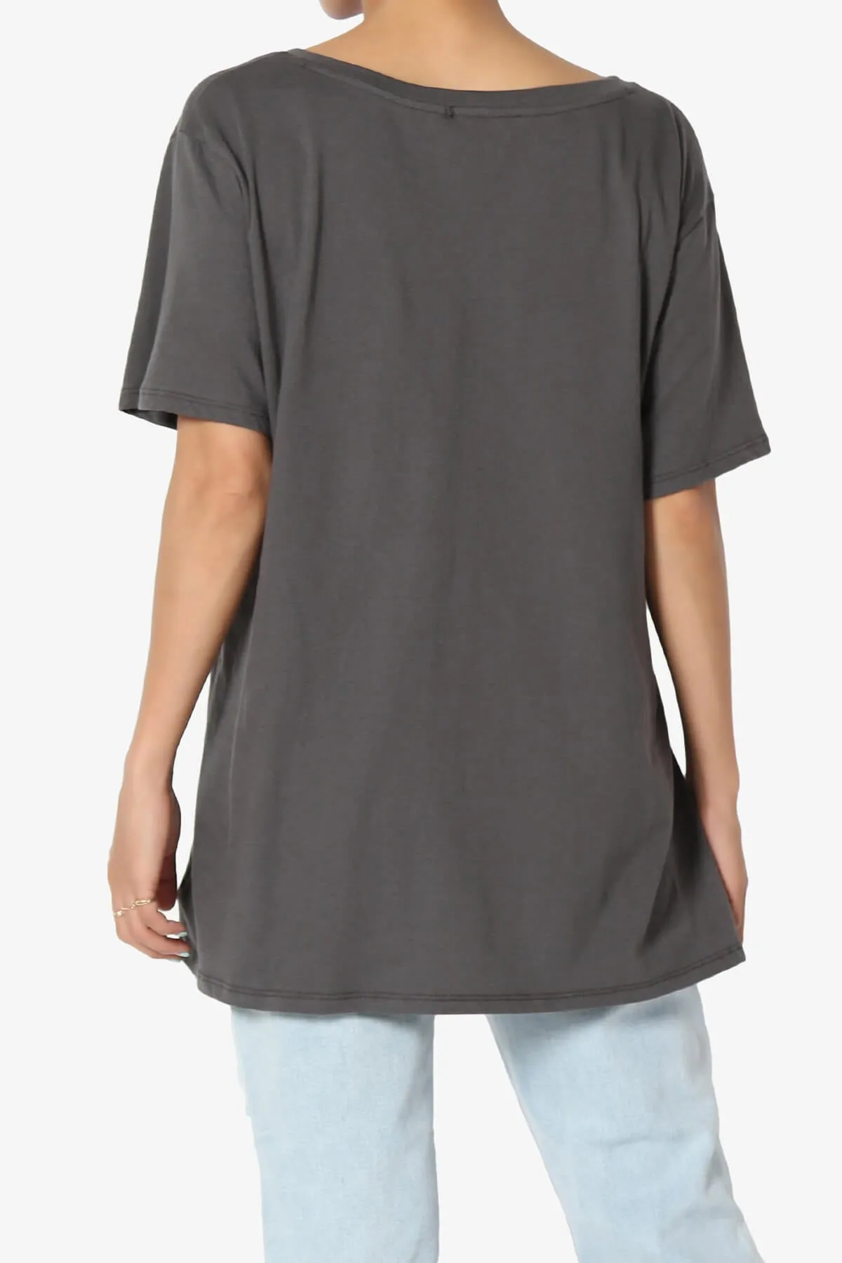 Mayra V-Neck Cotton Boyfriend Tee PLUS
