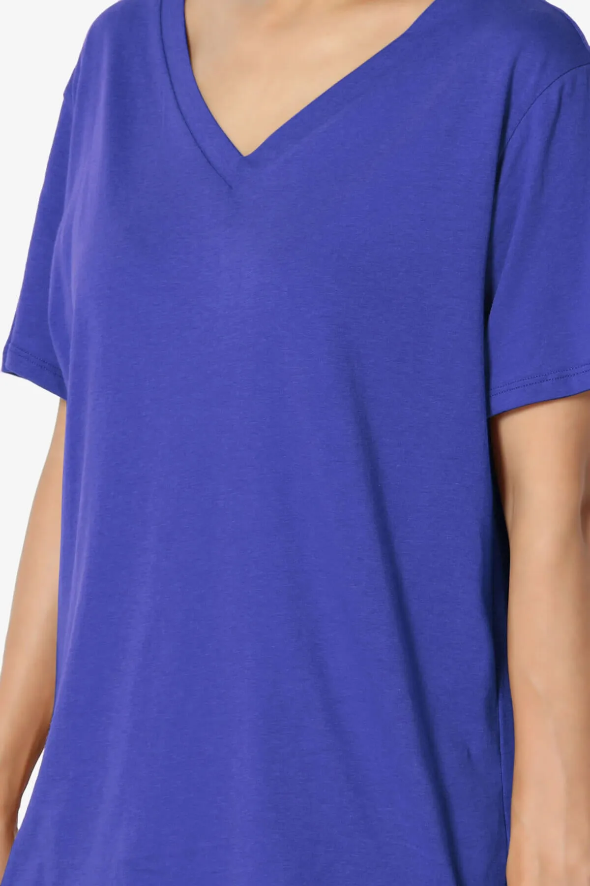 Mayra V-Neck Cotton Boyfriend Tee PLUS