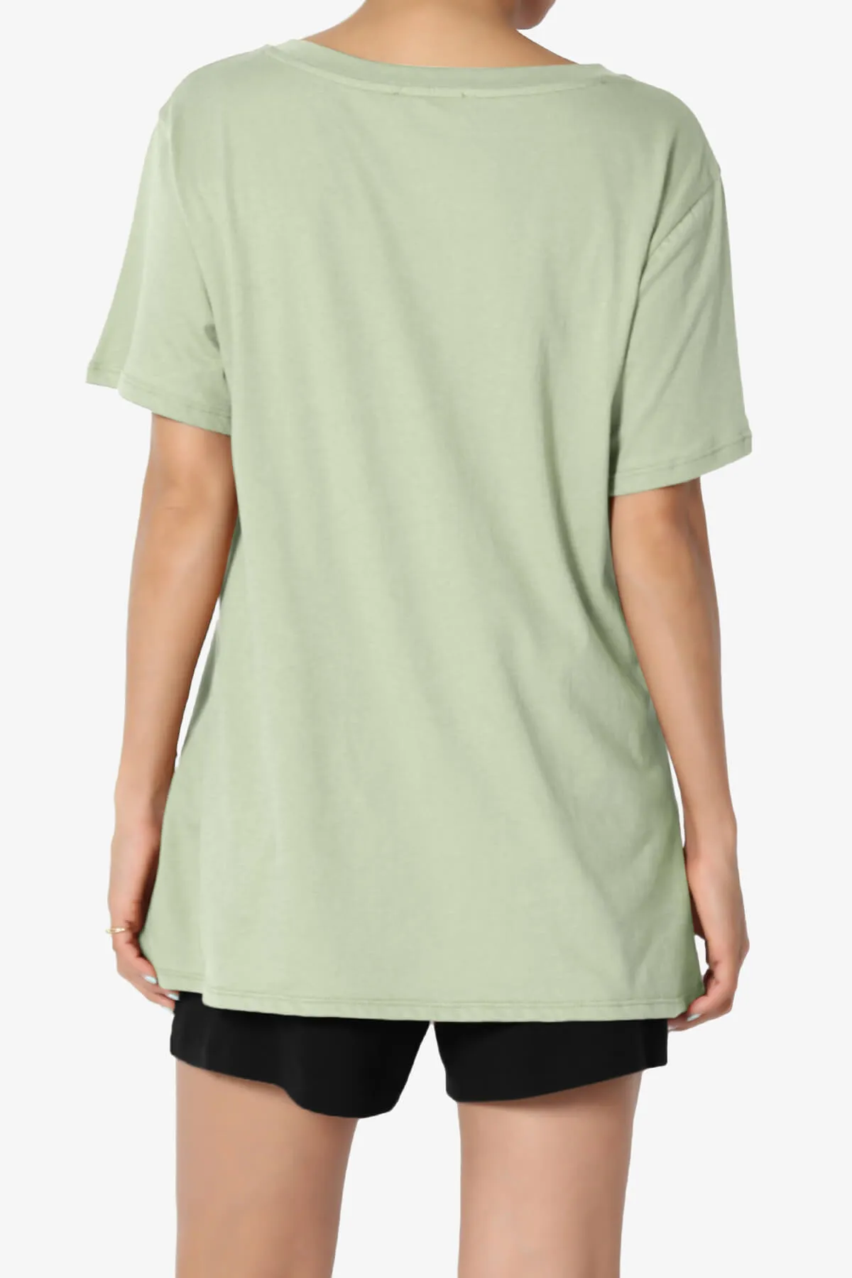 Mayra V-Neck Cotton Boyfriend Tee PLUS