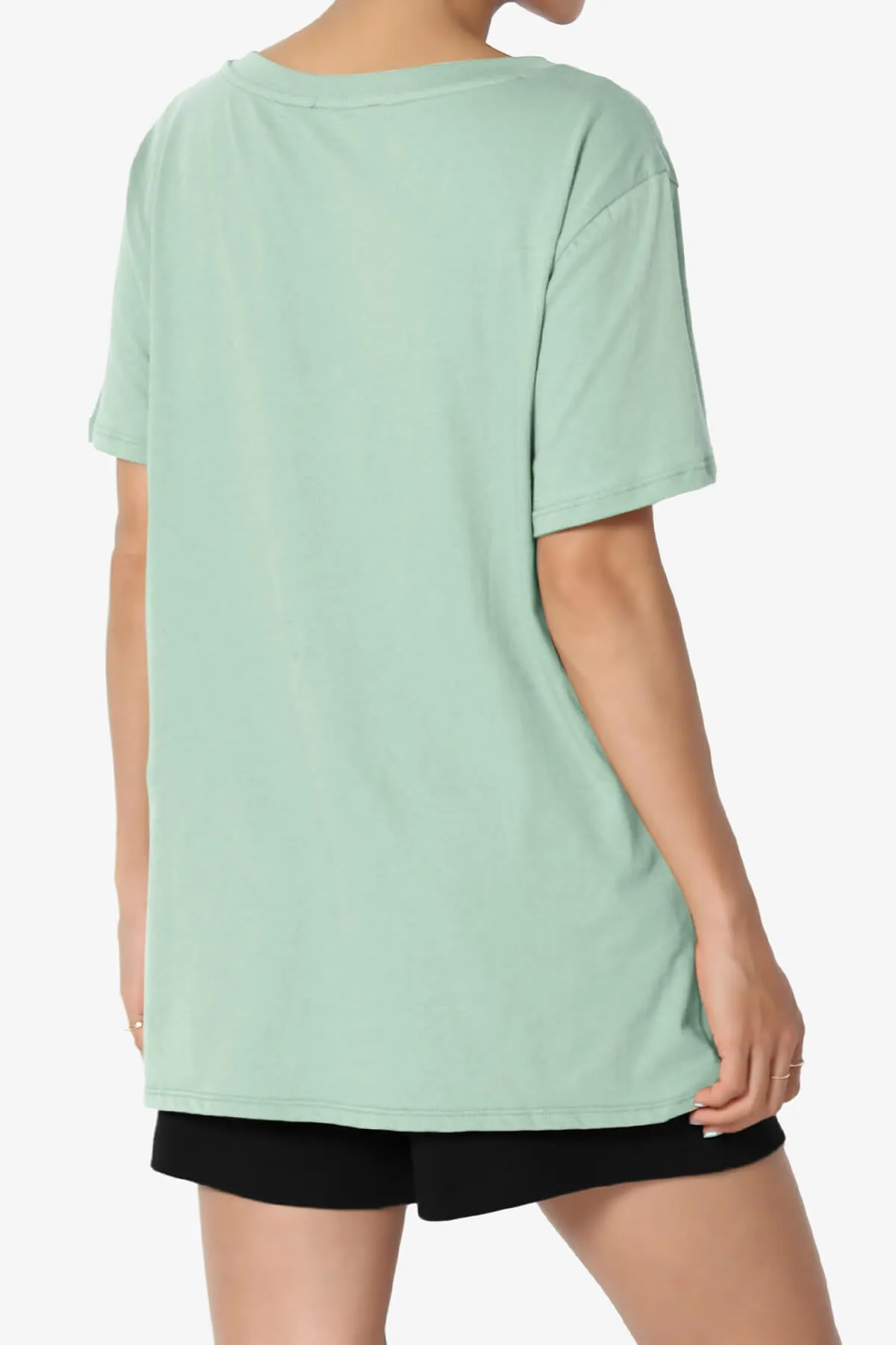 Mayra V-Neck Cotton Boyfriend Tee PLUS