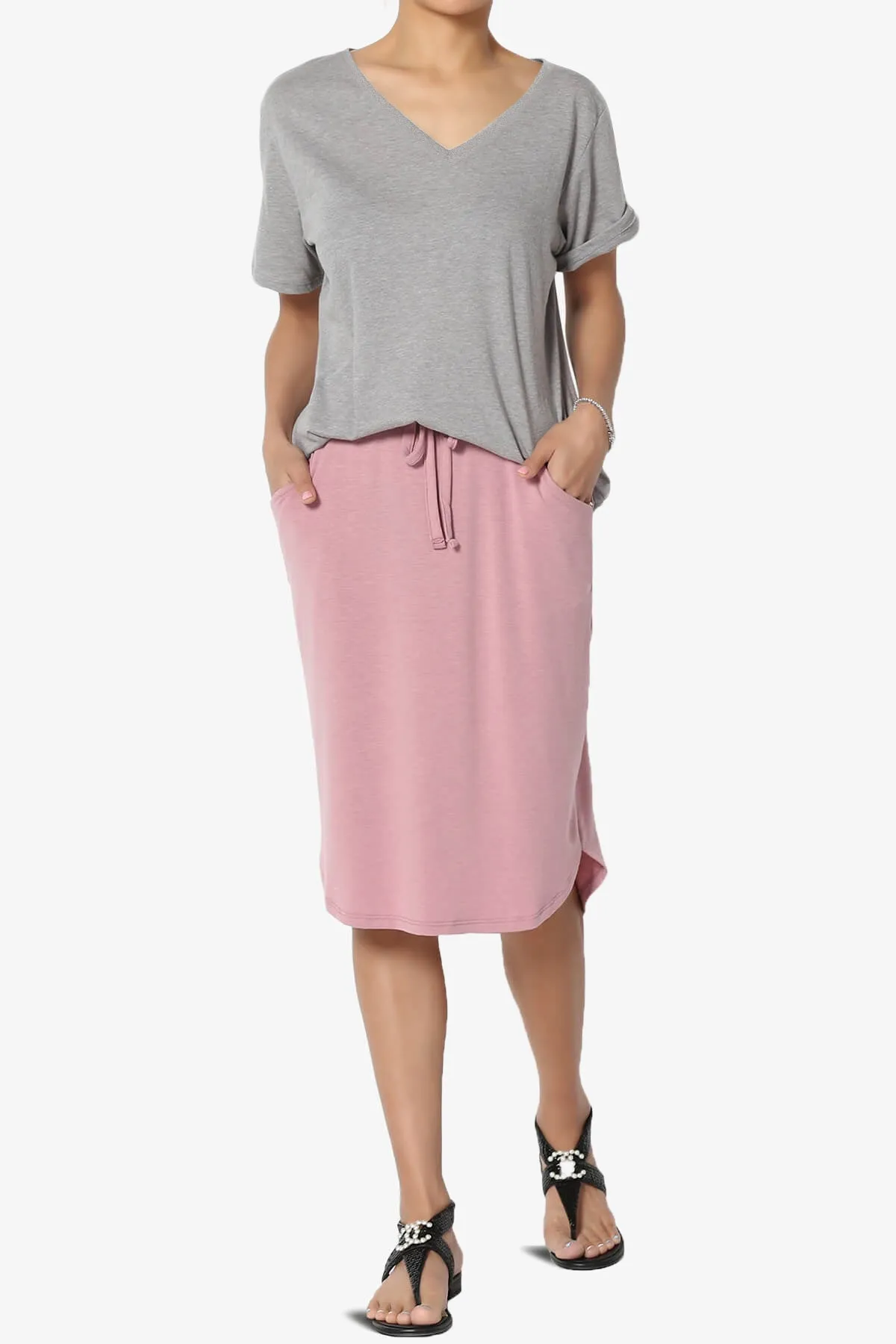 Mayra V-Neck Cotton Boyfriend Tee PLUS